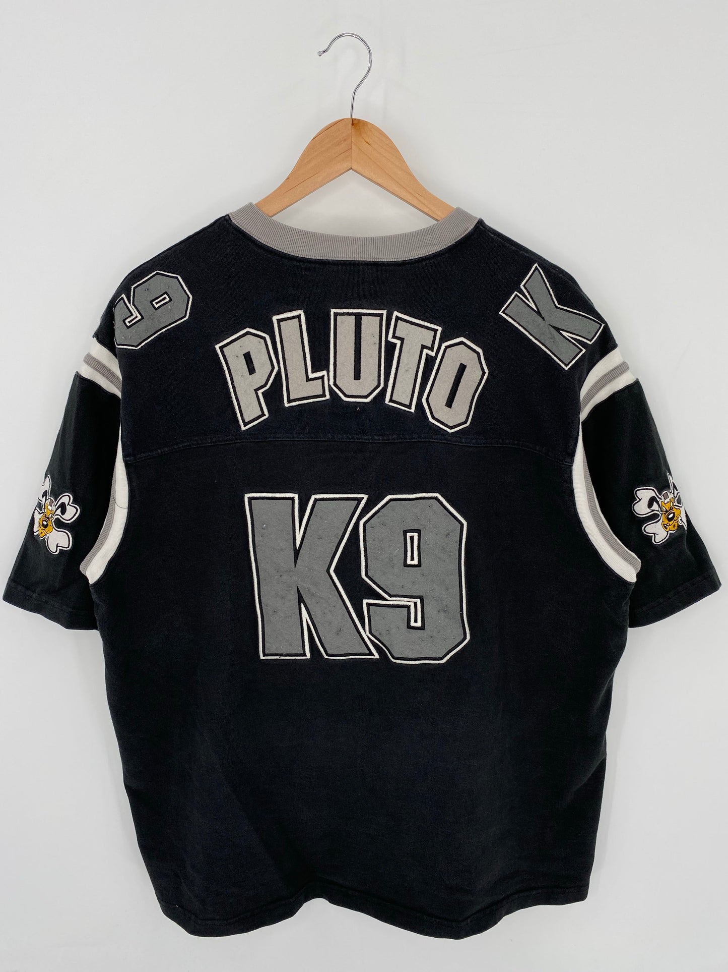 00’ DISNEY PLUTO FOOTBALL Size L Vintage T-shirt / E380