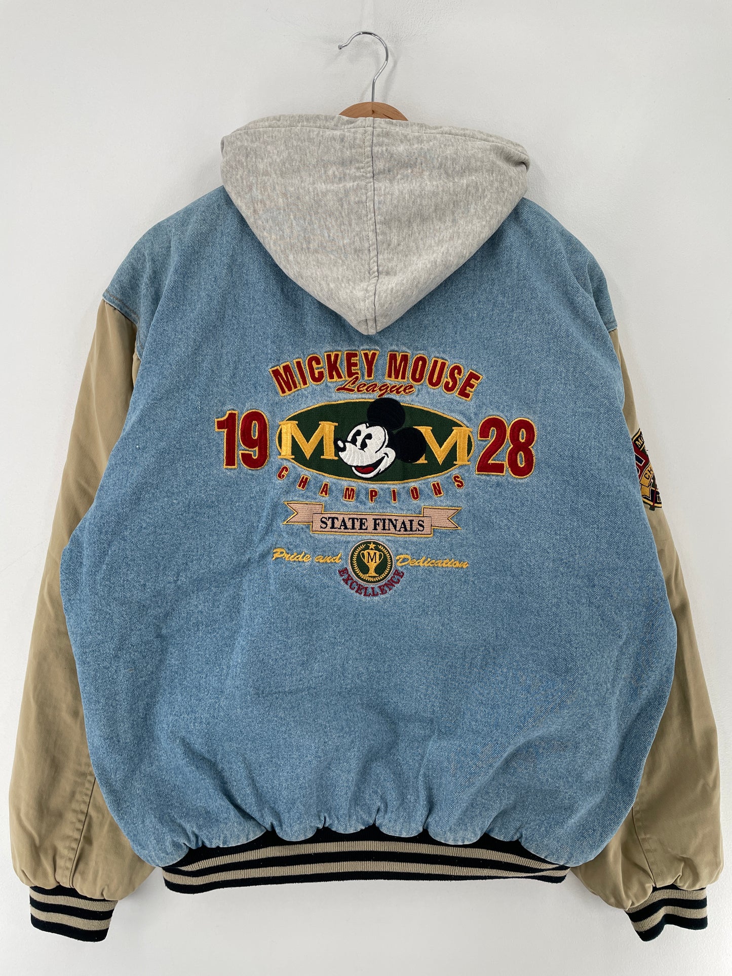 00' DISNEY MICKEY Size Approx.L Vintage Denim Jacket / E5770J