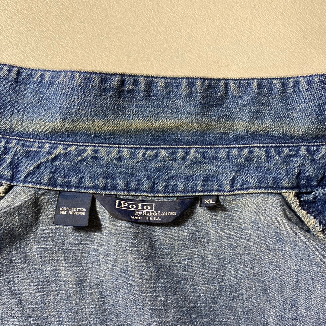 90’s POLO RALPH LAUREN Made in USA Size XL Vintage Zip Up Jacket / E3682J