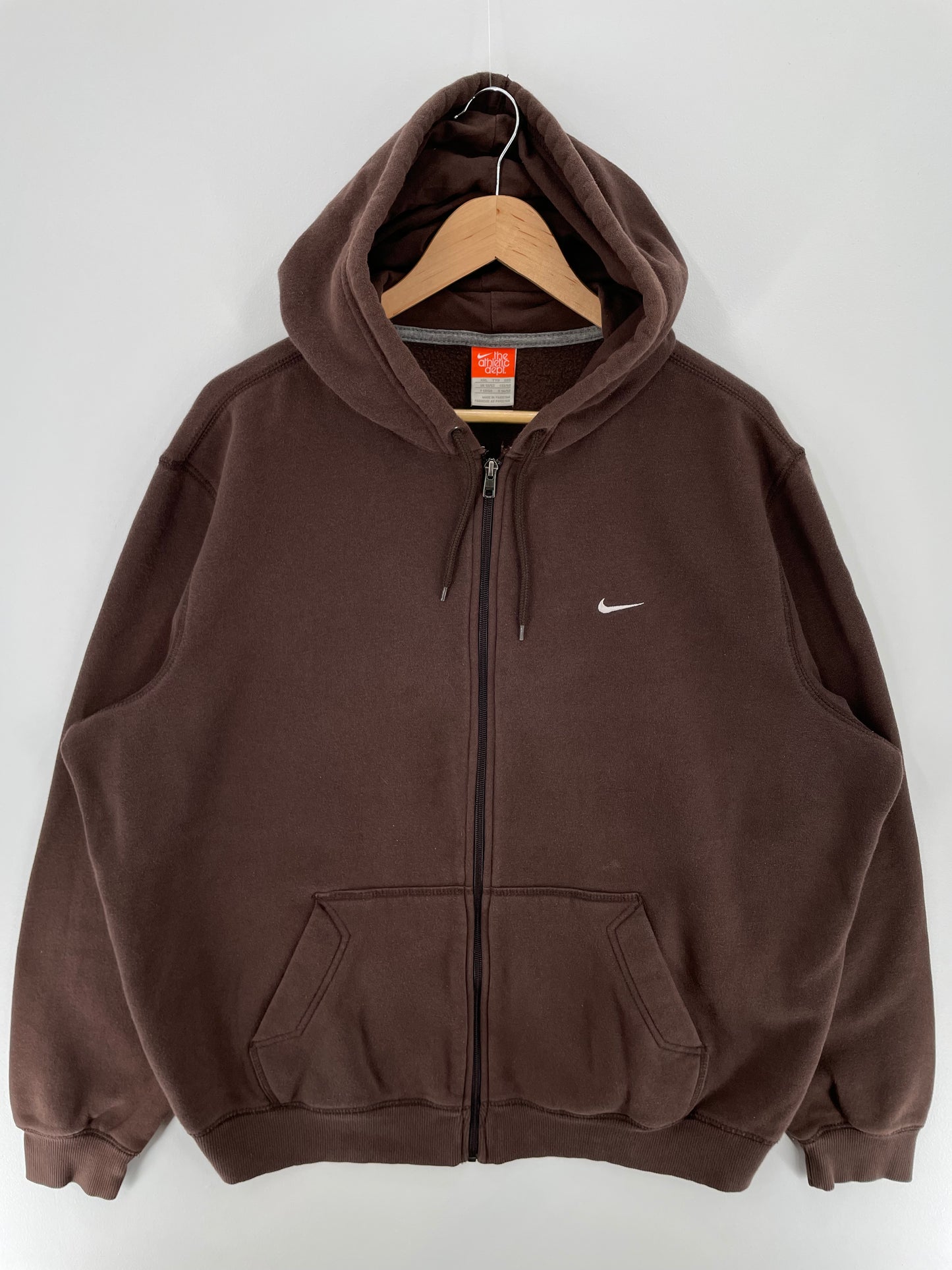 00' NIKE MINI SWOOSH Size XXL Vintage Hoodie Zip-up Sweat-shirt / A317