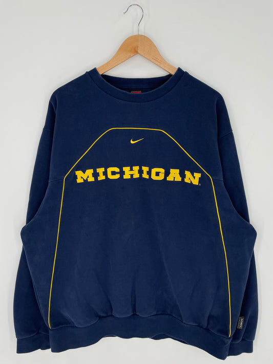 00' NIKE MICHIGAN Size XL Vintage College Sweat-Shirts/ A33
