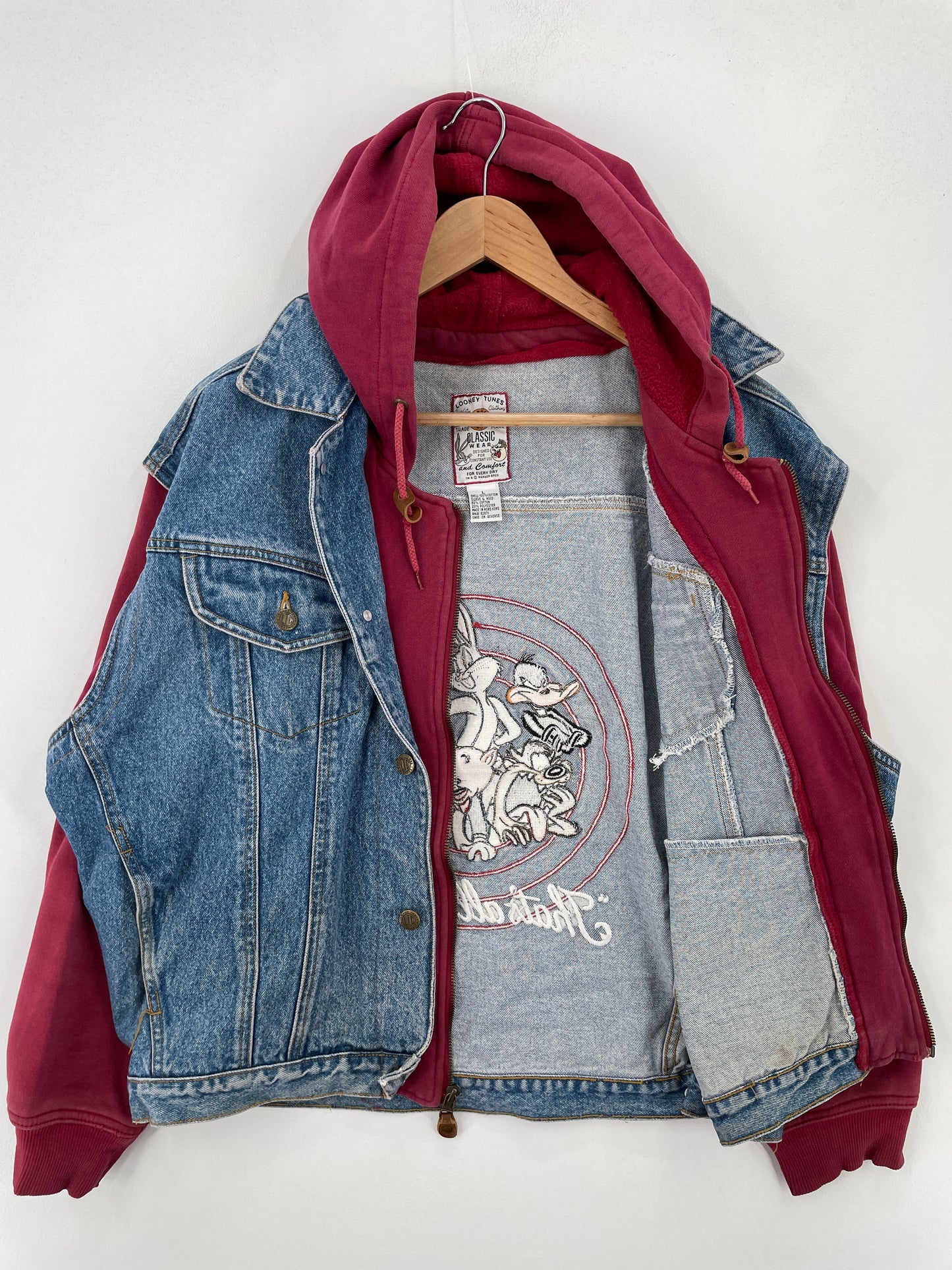 Vintage LOONEY TUNES Size L Denim Jacket / A7319