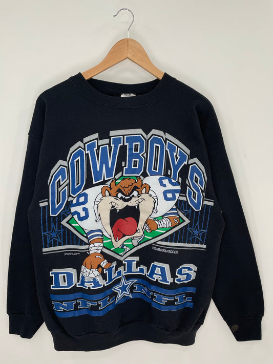 1992 DALLAS COWBOYS x TAZ Made in USA Size XL Vintage NFL Sweat-Shirts/ K8767