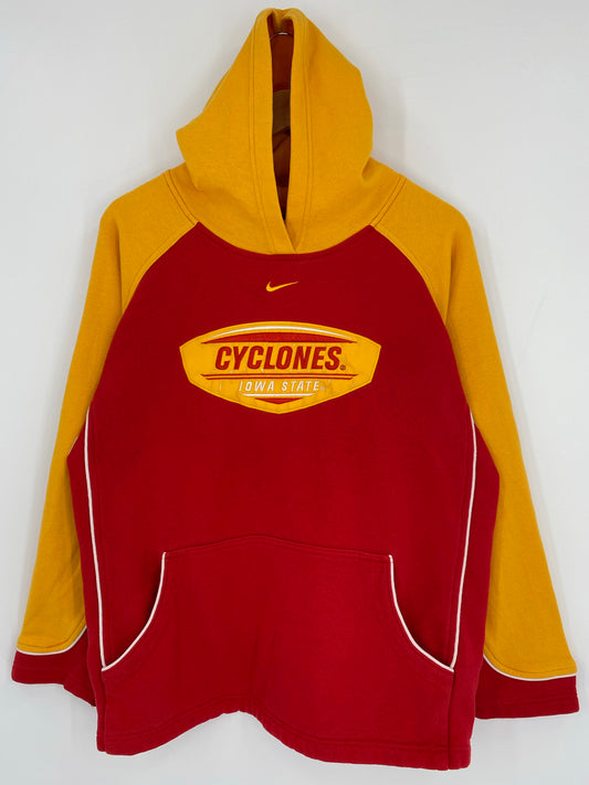 00’ NIKE IOWA STATE CYCLONES Size XL Vintage College Hoodie Sweat Shirts/ K5094
