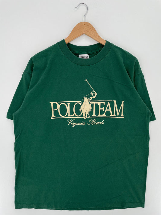 90’s POLO TEAM Made in USA Size XL Vintage T-Shirt / E4143T
