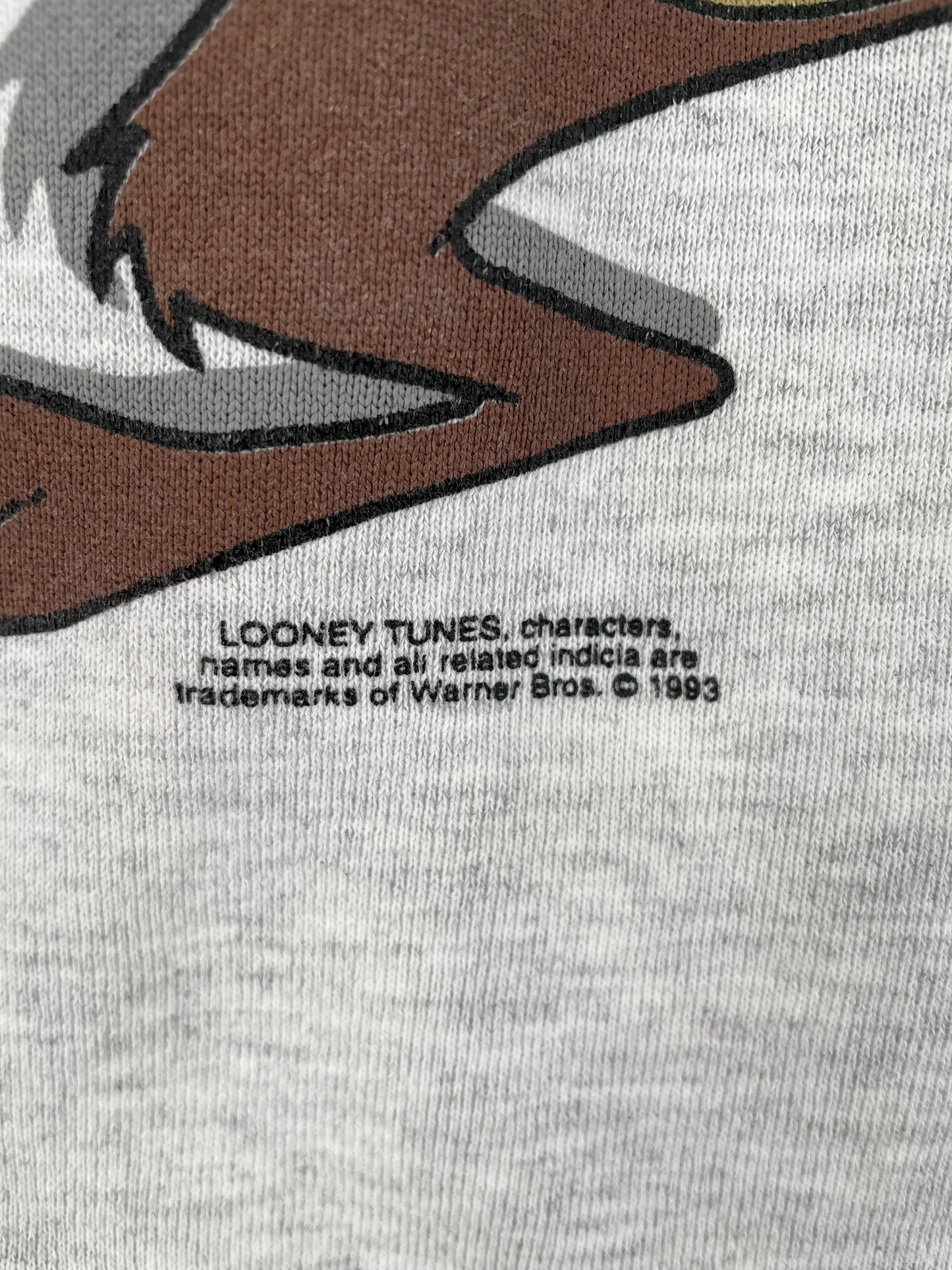 1993 NORTH CAROLINA TAR HEELS x LOONEY TUNES TAZ Size No Tag(Approx.XL) Vintage College Sweat-Shirt / A2725