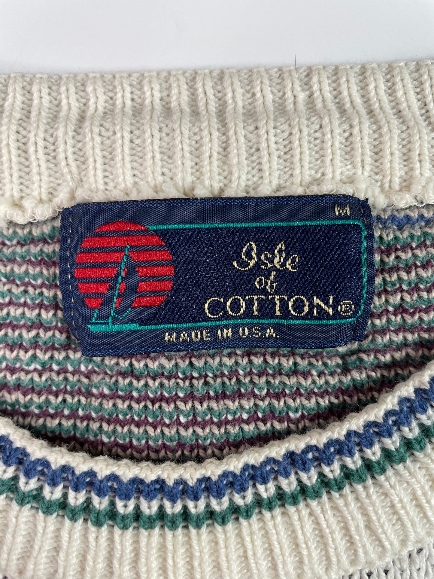 90's GOLF Made in USA Size M Vintage Cotton Knit Sweater / E3440K