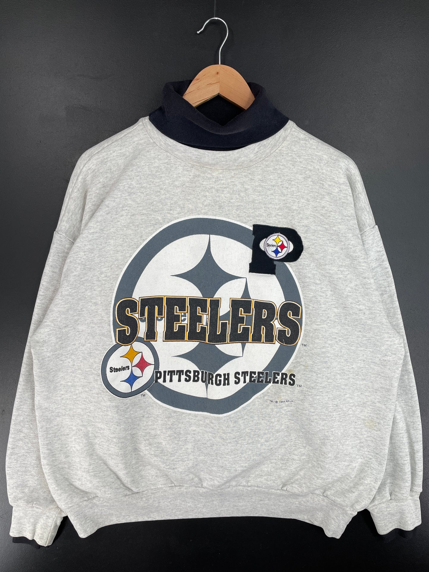 1993 PITTSBURGH STEELERS Made in USA Size L Vintage NFL Sweat-shirt / E4767S