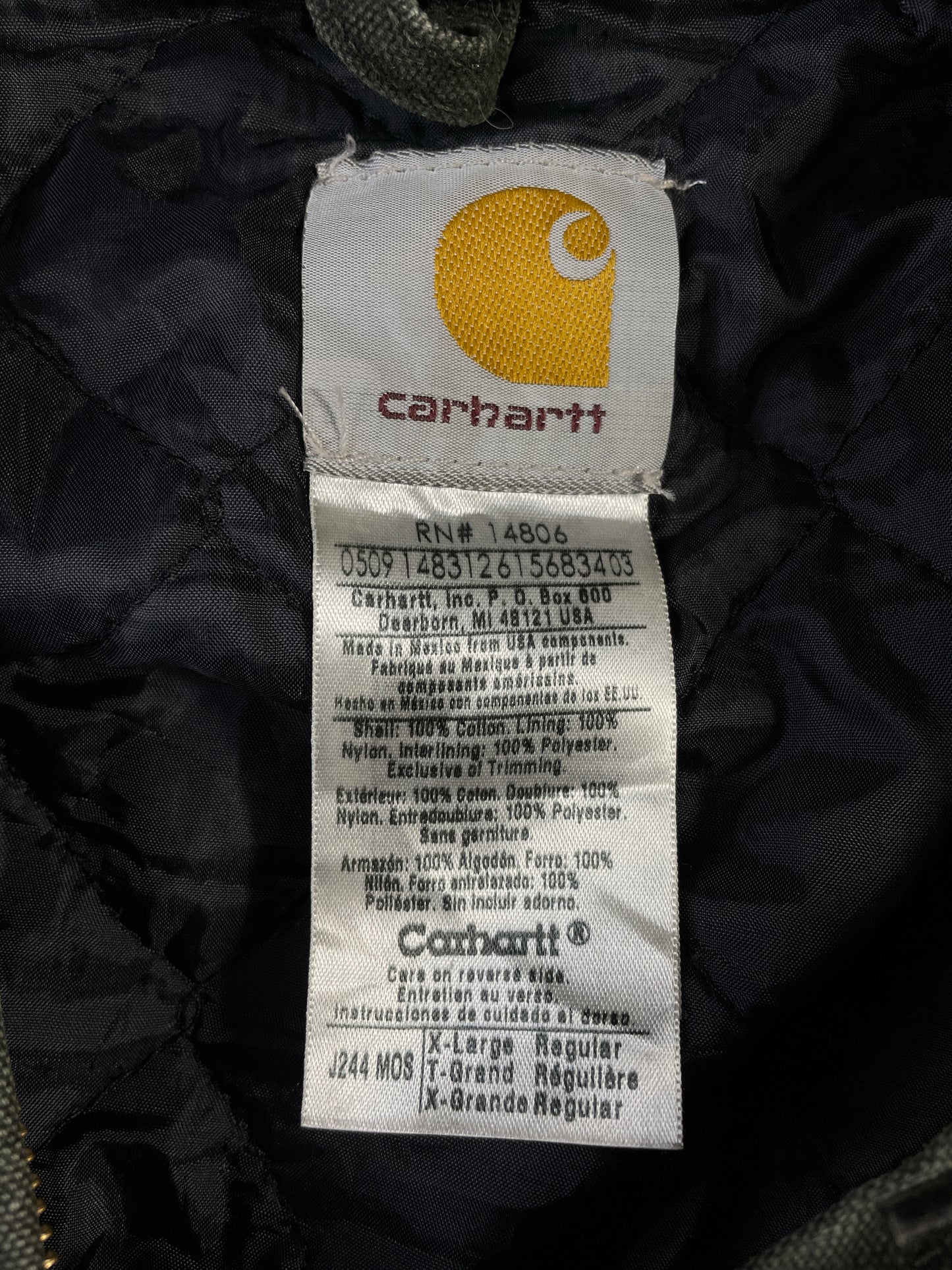 Vintage CARHARTT Size XL Hoodie Duck Jacket / A8735