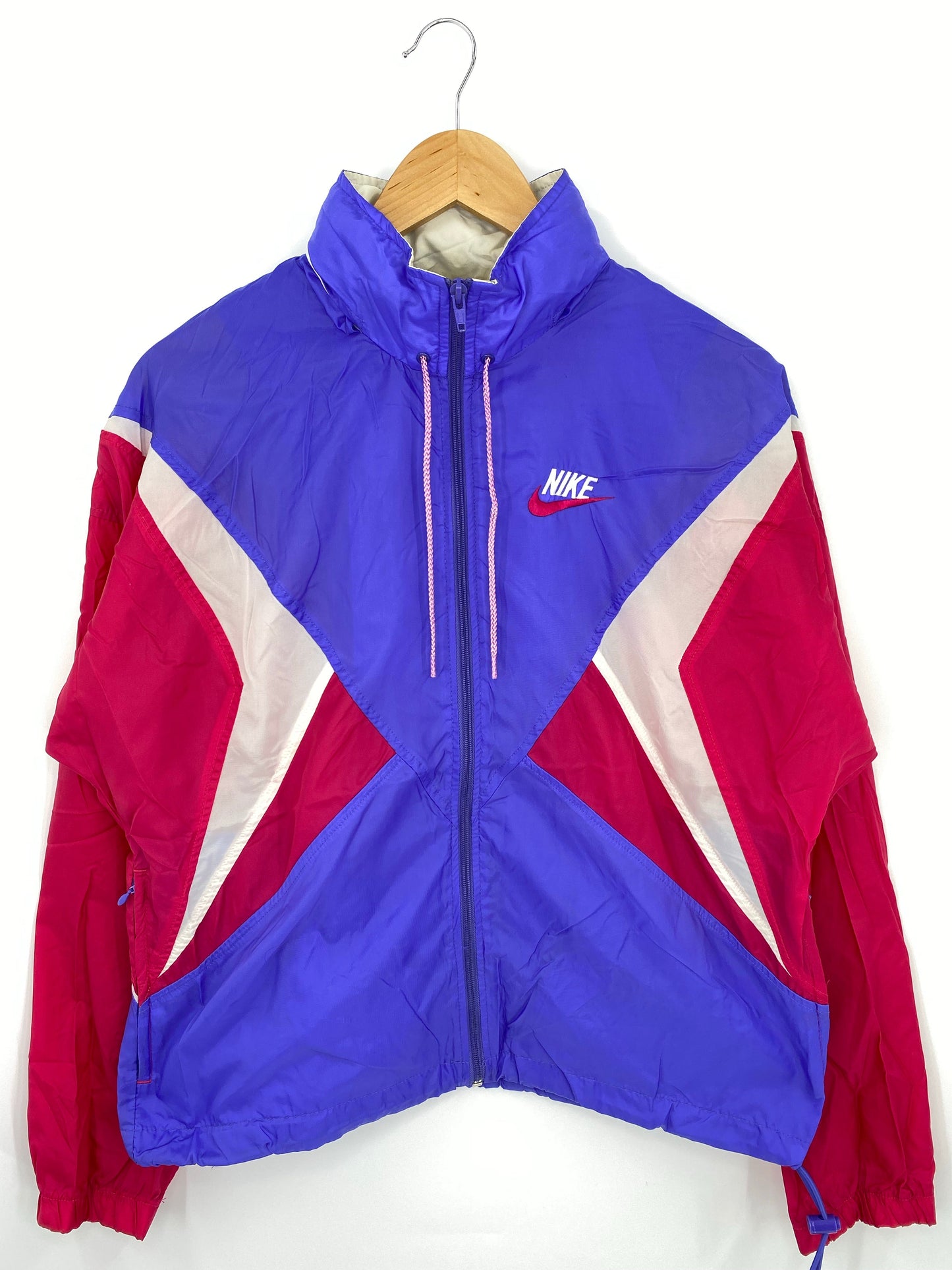 .90’s NIKE Size Ladies M Vintage Zip-up Nylon Jacket / A8204