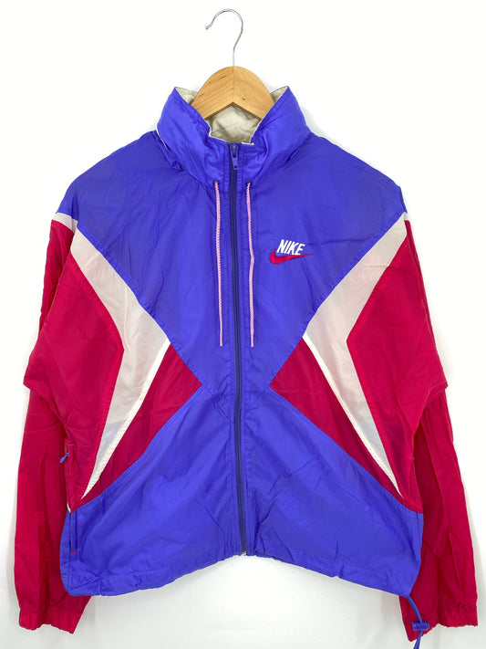 .90’s NIKE Size Ladies M Vintage Zip-up Nylon Jacket  / A8204