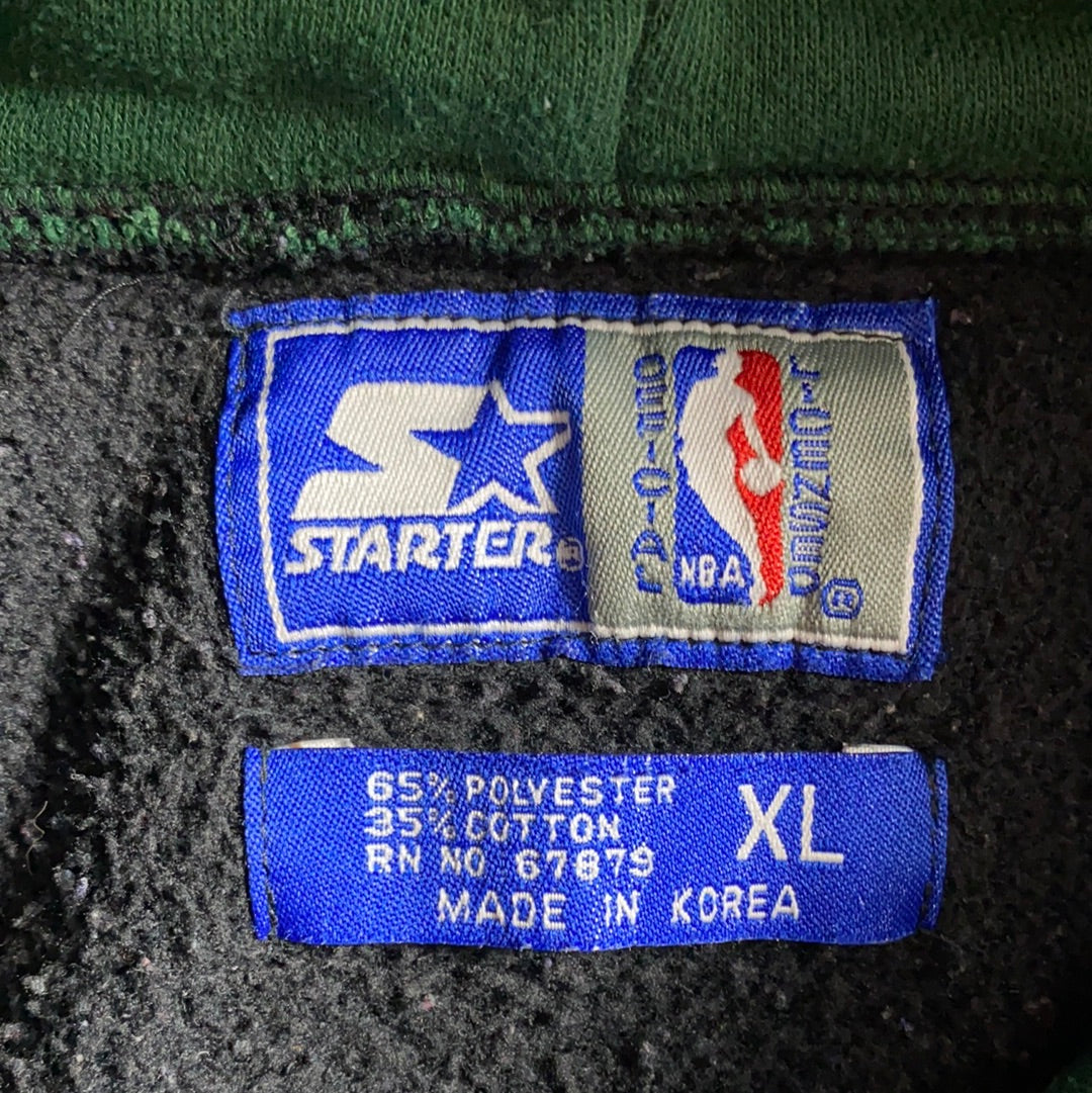 90’s STARTER x BOSTON CELTICS Size XL Vintage NBA Hoodie Sweat-Shirt / K4168
