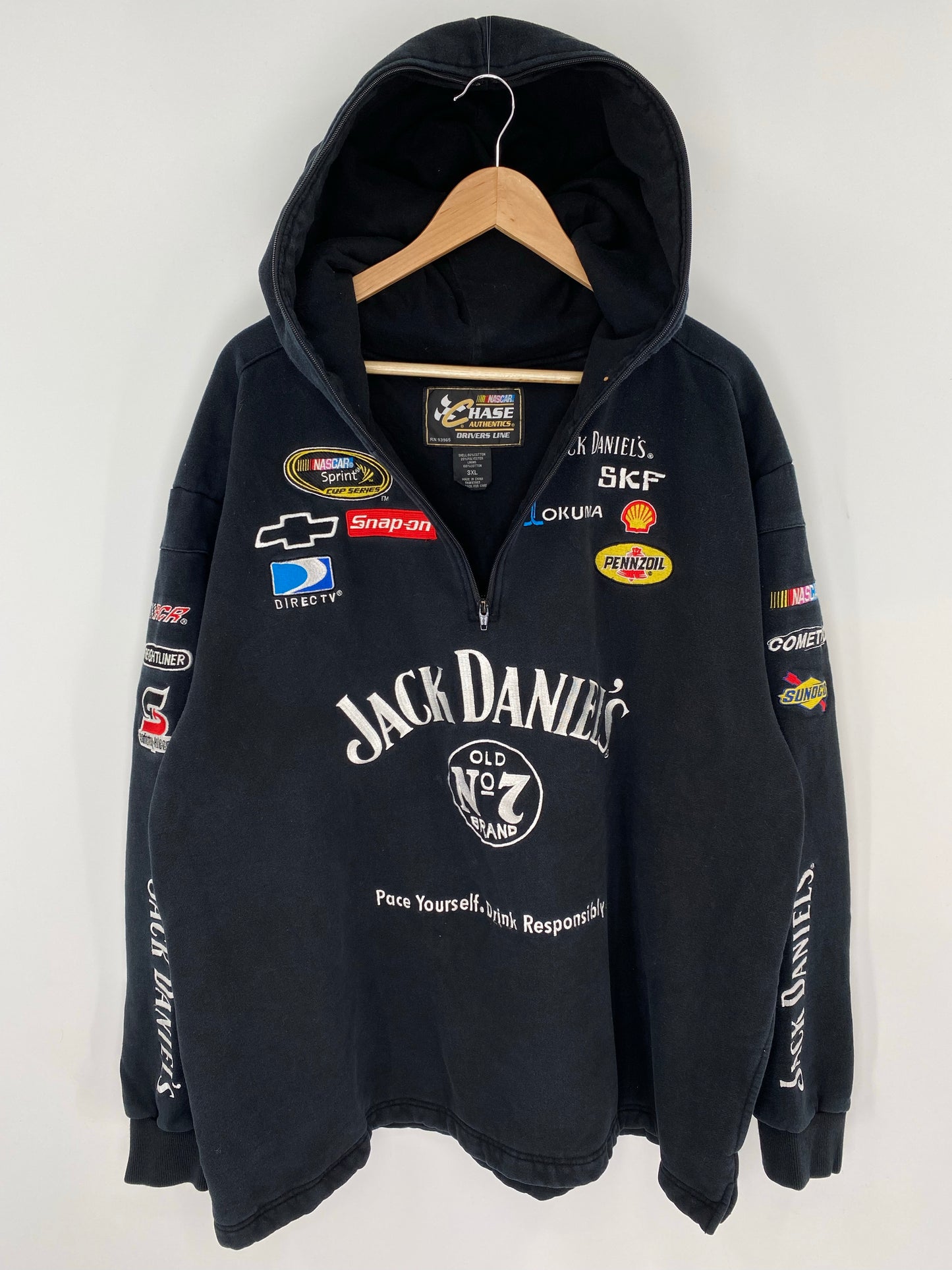 Vintage NASCAR JACK DANIEL'S x CLINT BOWYER Size XXXL Vintage Racing Sweat-shirt / K8721