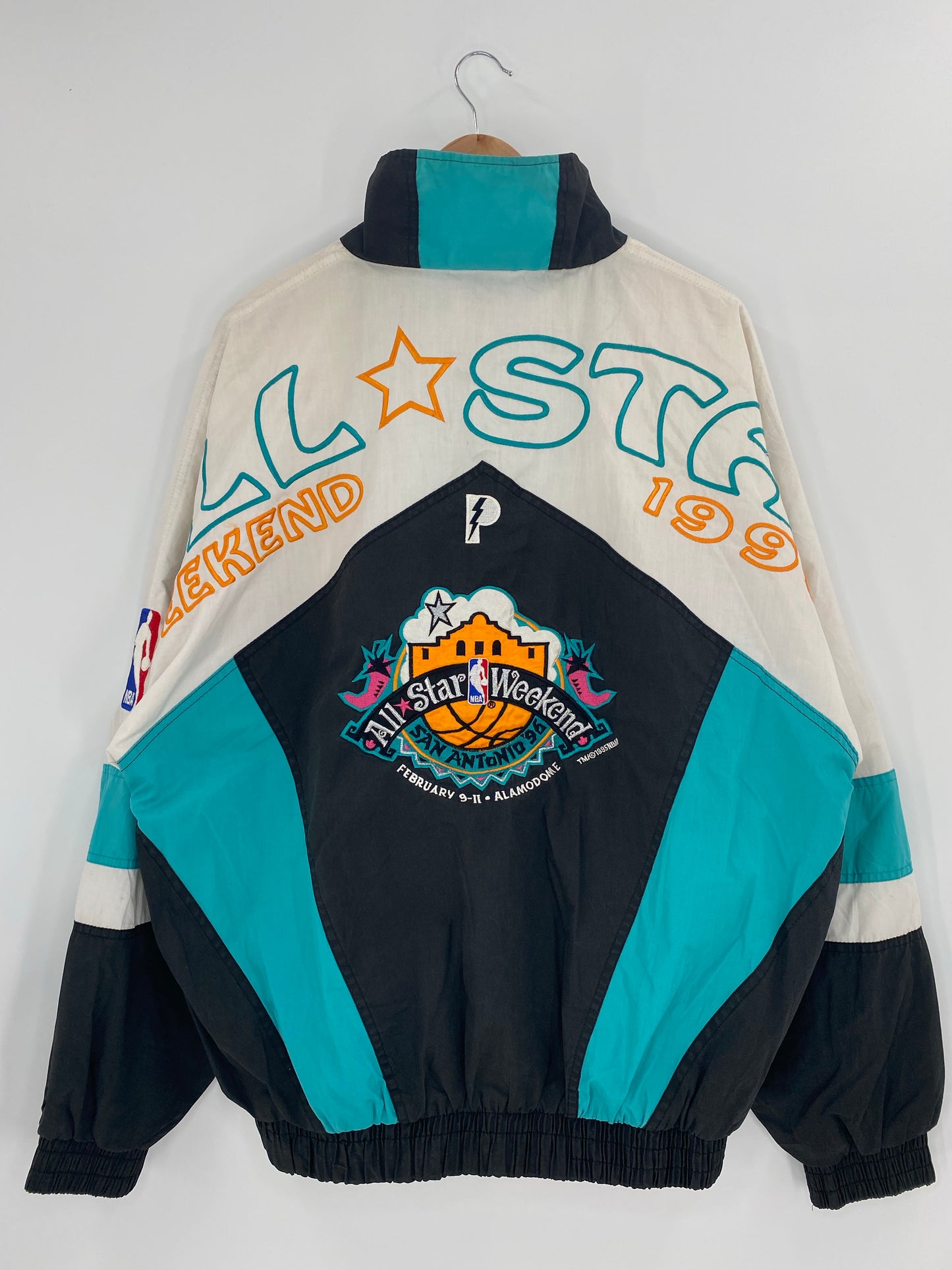 1996 ALL STAR WEEKEND Size XL Vintage NBA Zip-up Nylon Jacket / K4719