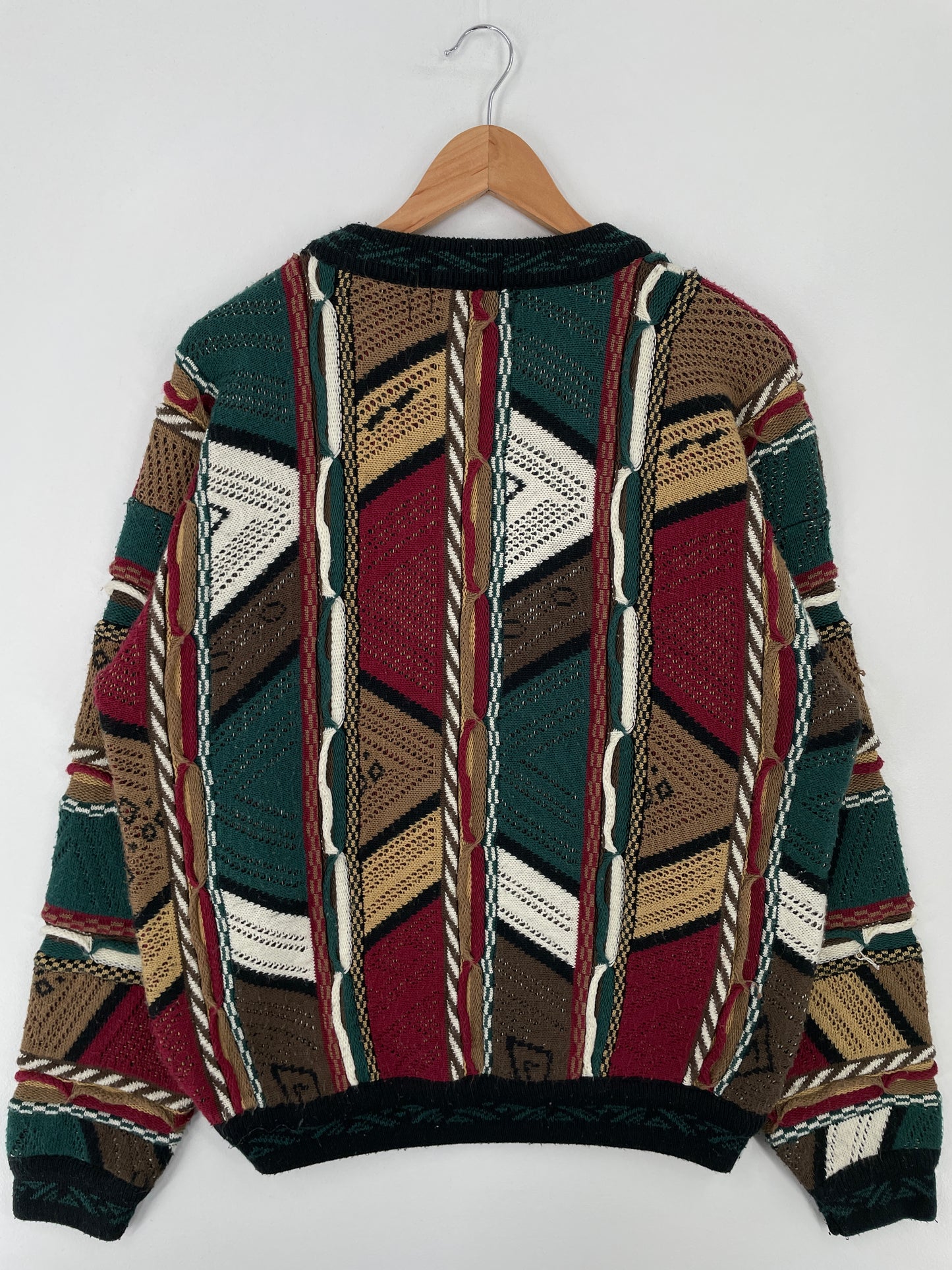 Vintage 3D COOGI- Style Made in USA Size L Knit Sweater / A9404