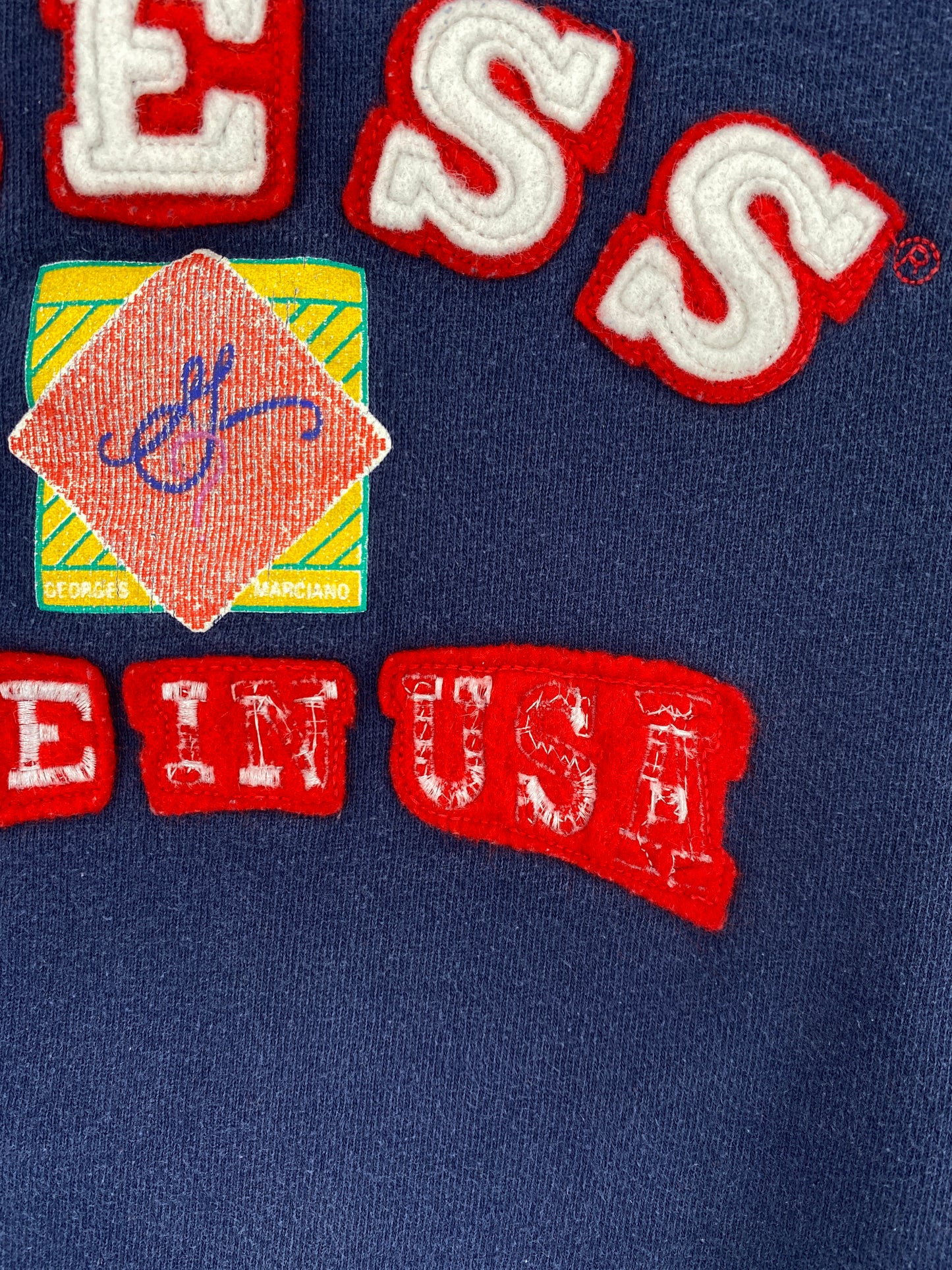 90’s GUESS Made in USA Approx. Size L Vintage Sweat-shirt / A5857