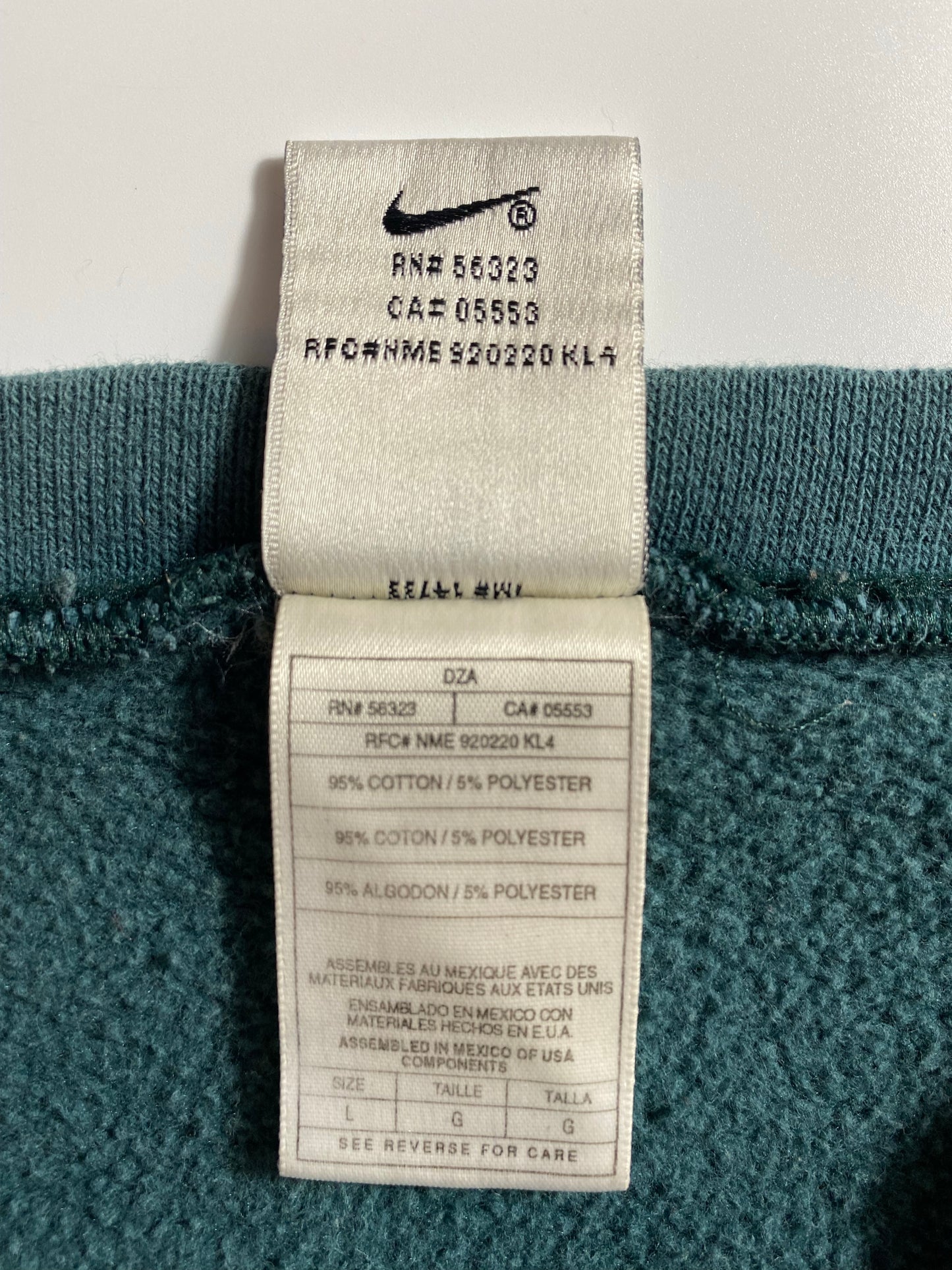 90’s NIKE MINI SWOOSH Size L Vintage Sweat-shirt / K9549