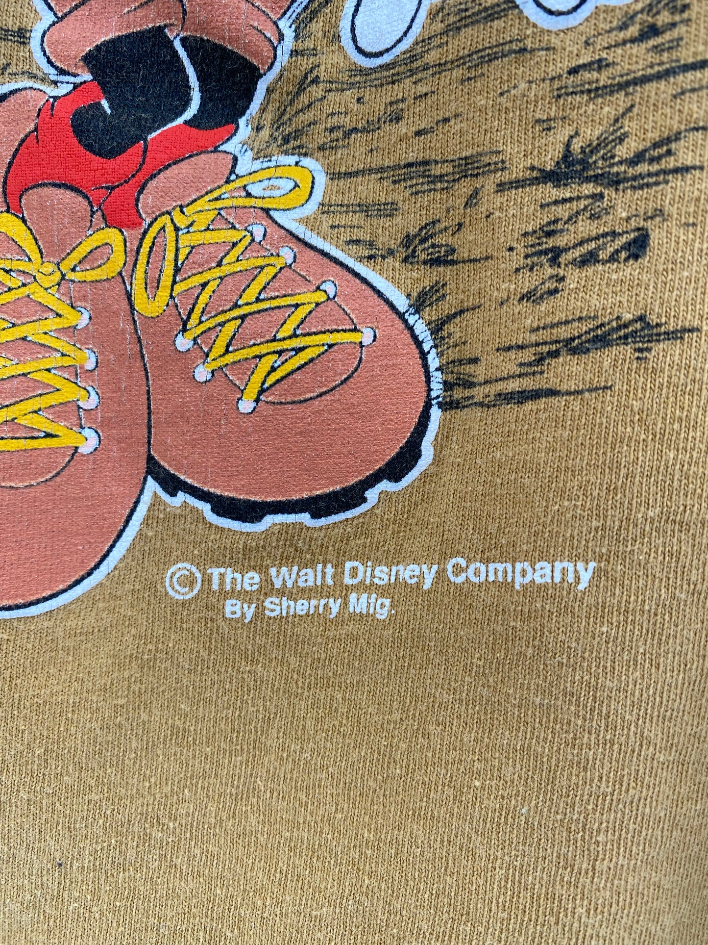 90’s DISNEY MICKEY AND MINNIE Made in USA Size L Vintage T-Shirts / K8243