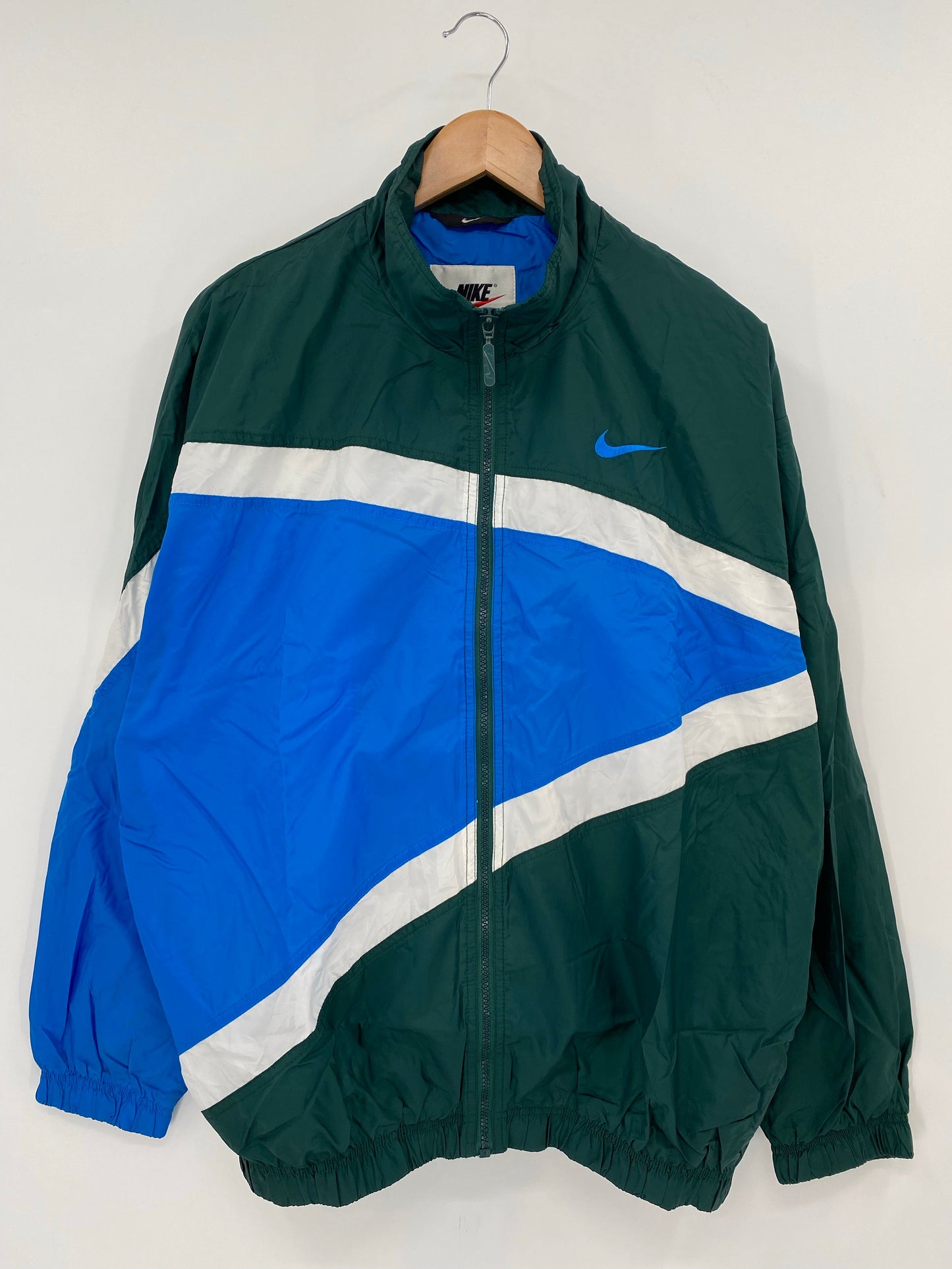 90’s NIKE Size L Vintage Zip-up Nylon Jacket/ A7302