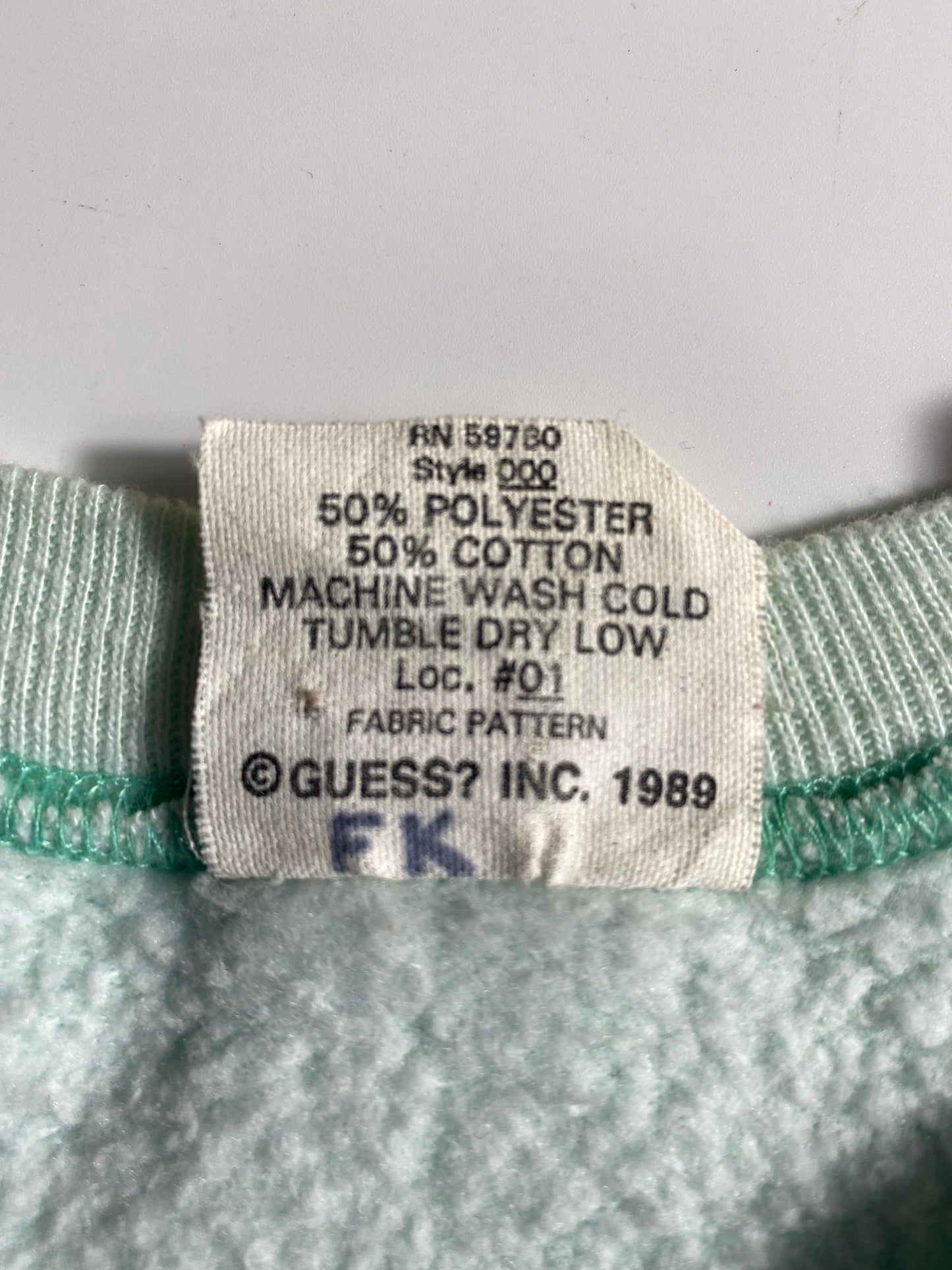 1989 GUESS Made in USA Size L Vintage Sweat-shirt  / K6115