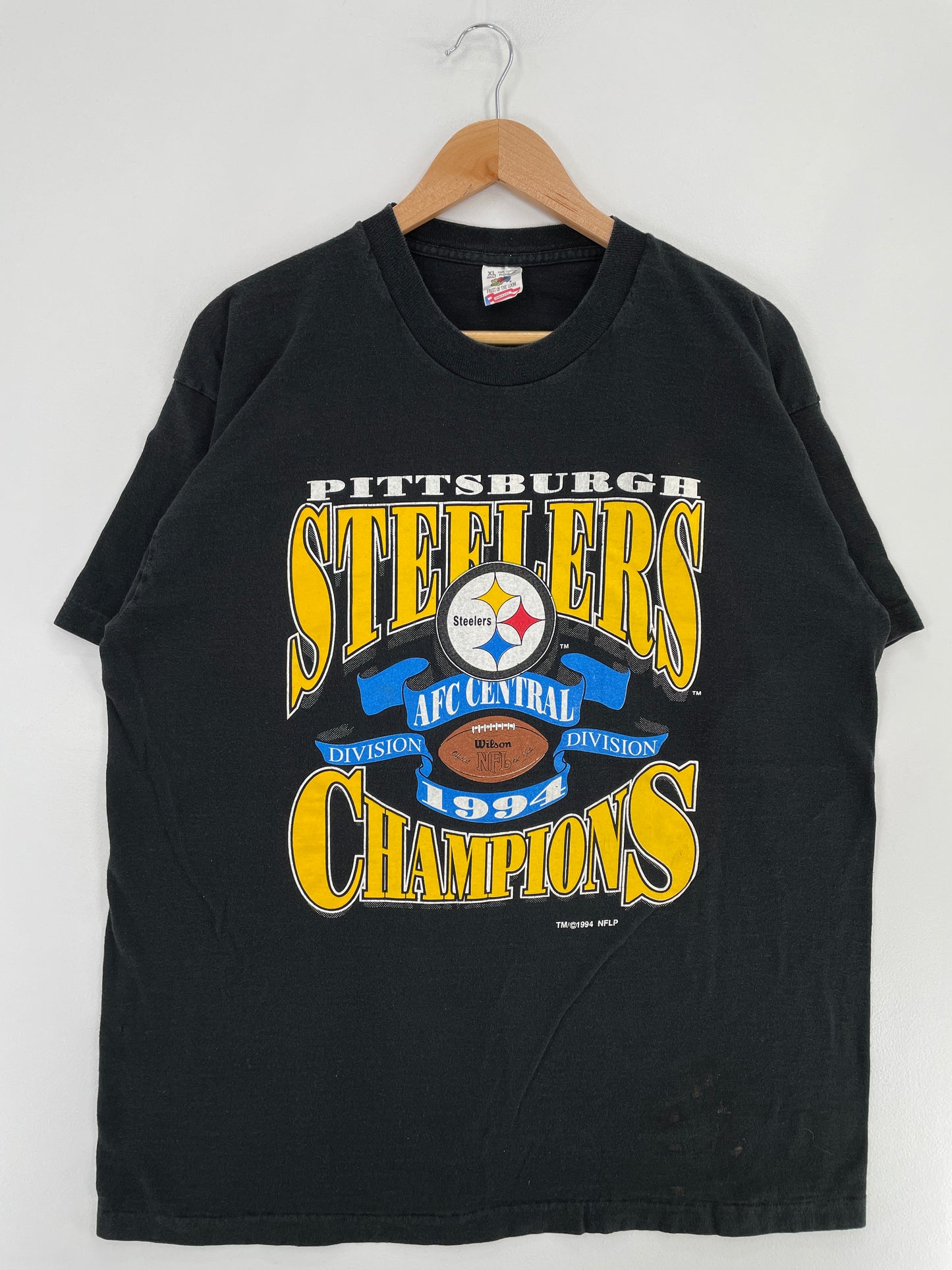 1994 PITTSBURGH STEELERS Made in USA Size XL Vintage NFL T-Shirt / E5175T