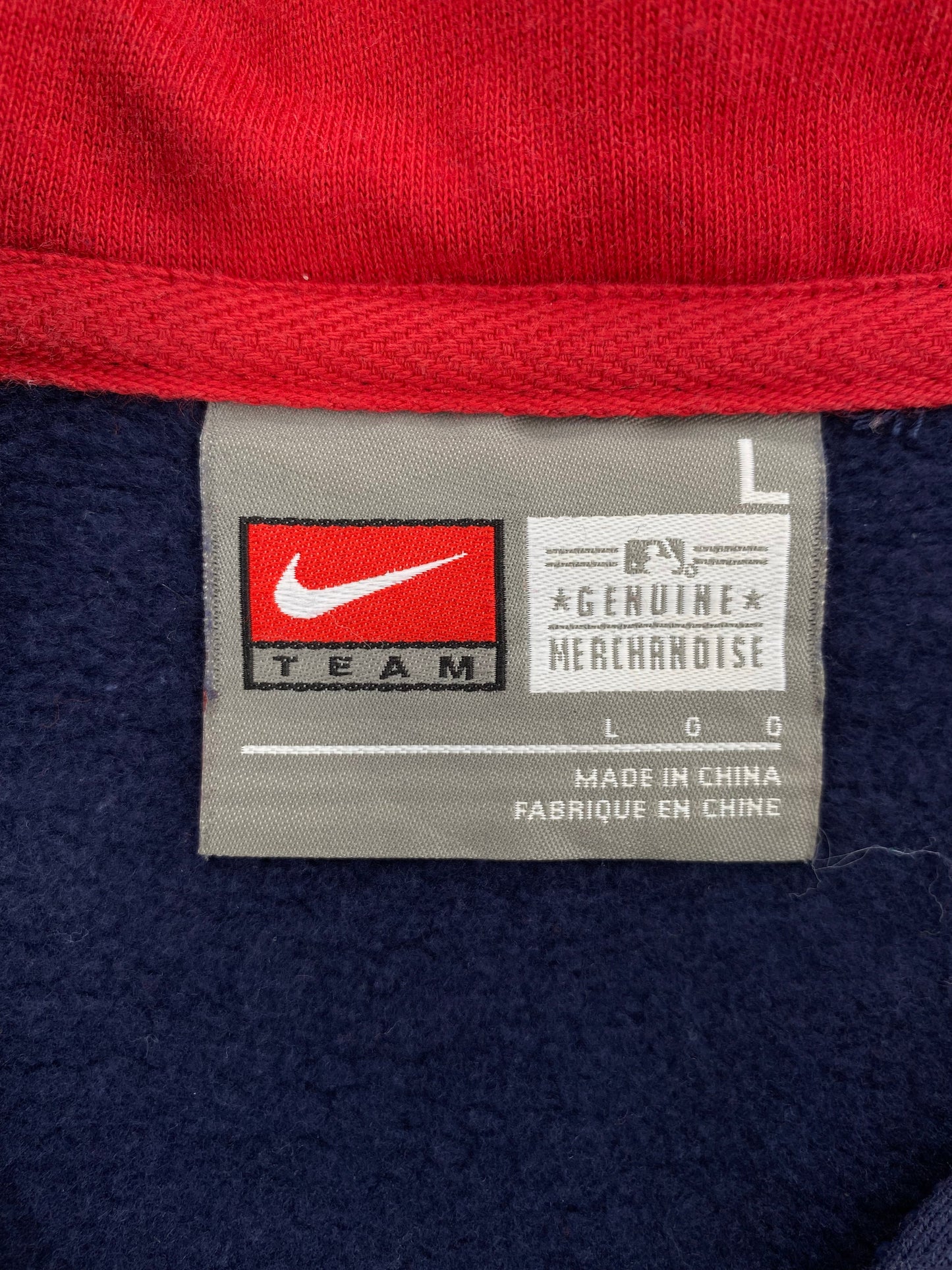 00' NIKE x BOSTON RED SOX Size L Vintage MLB Zip Up Hoodie Sweat-Shirt / E1921S