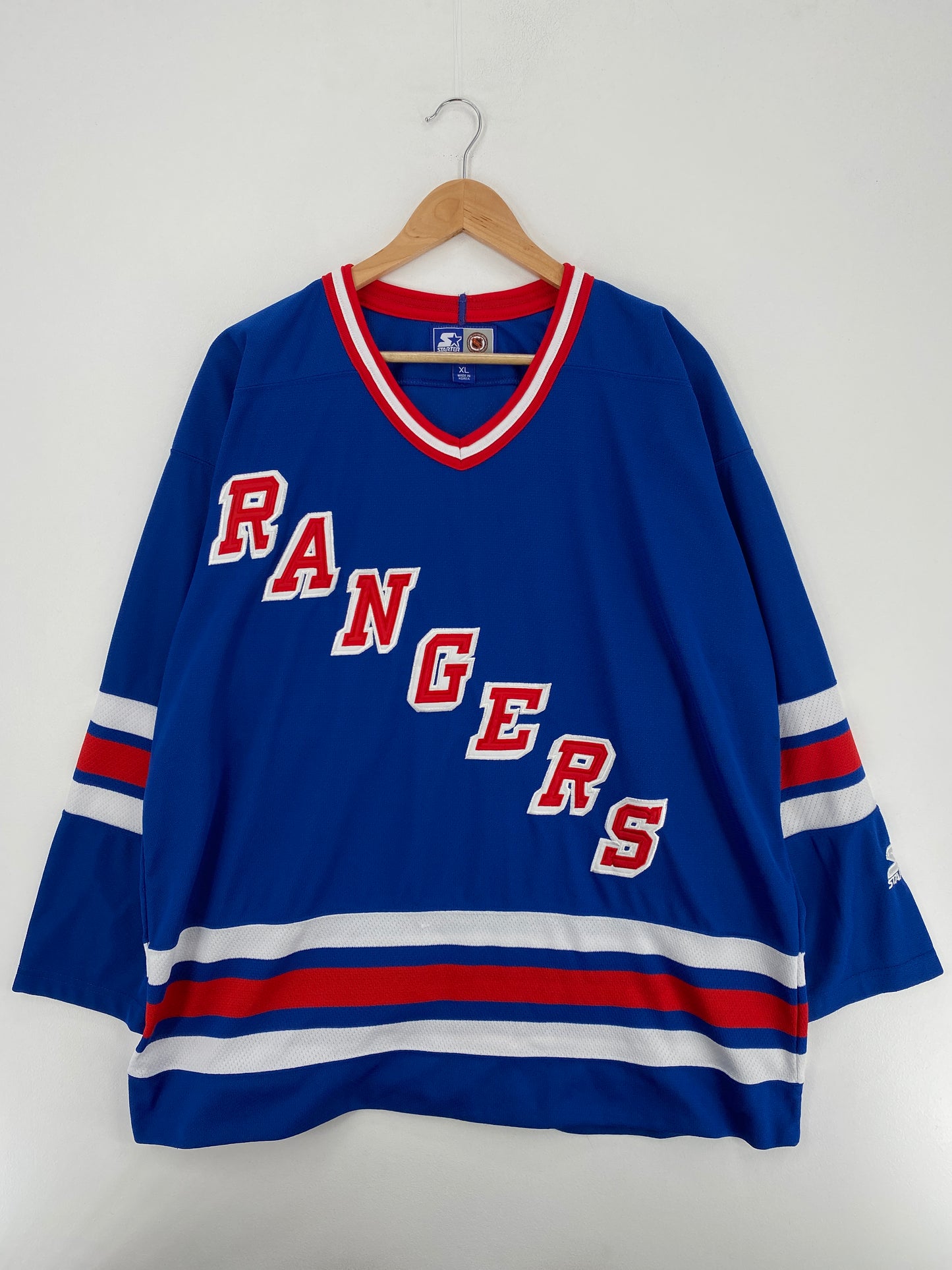 90’s STARTER x NEW YORK RANGERS Size XL NHL Hockey Game Shirt / A5389