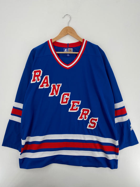 90’s STARTER x NEW YORK RANGERS Size XL NHL Hockey Game Shirt / A5389