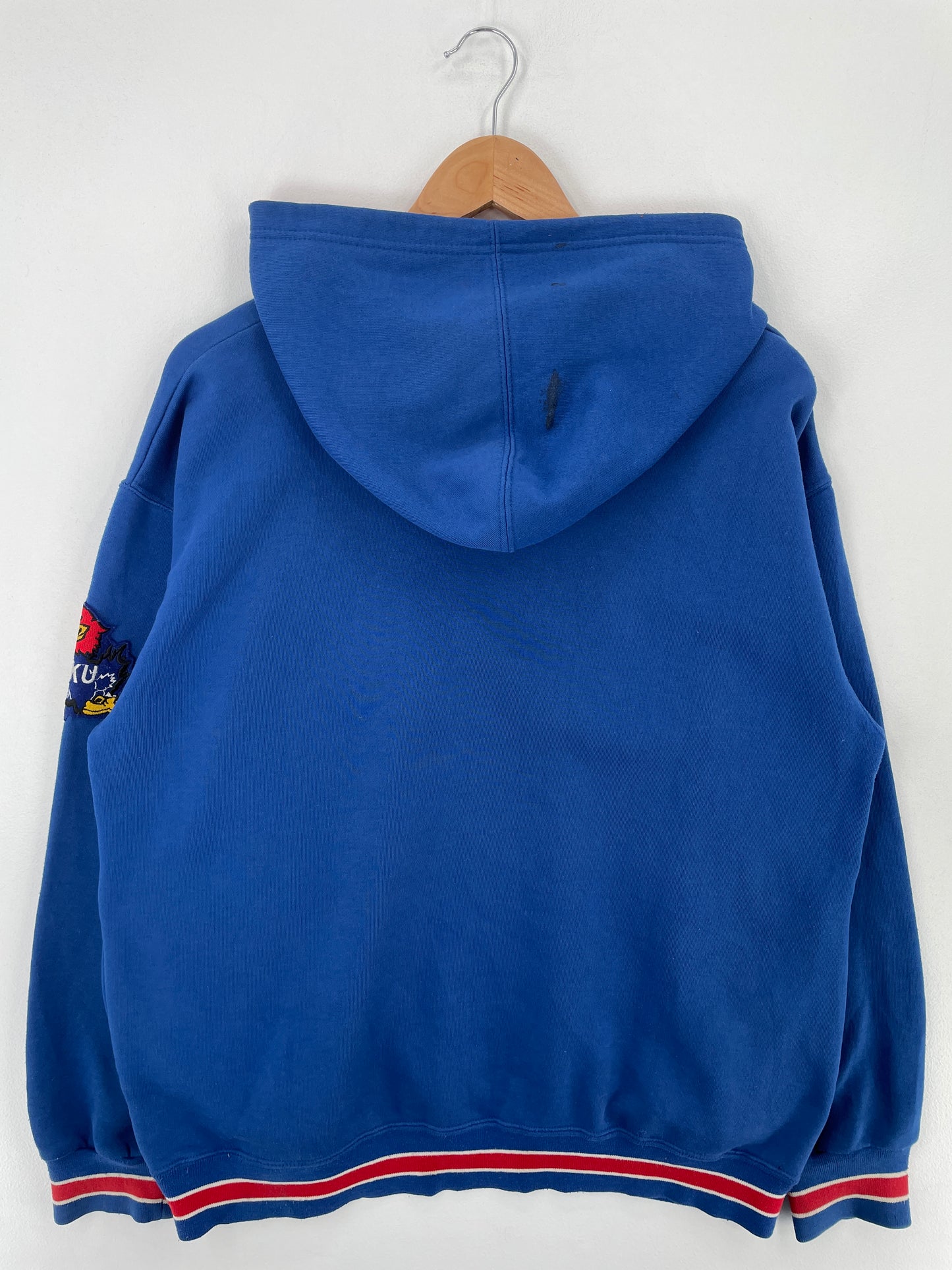 90’s STARTER x KANSAS JAYHAWKS Size L NFL Hoodie Sweat-shirt / A9853
