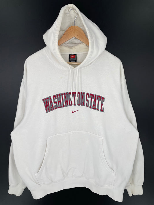 00' NIKW WASHINGTON STATE Size XL Vintage College Hoodie Sweat-shirt / K9273