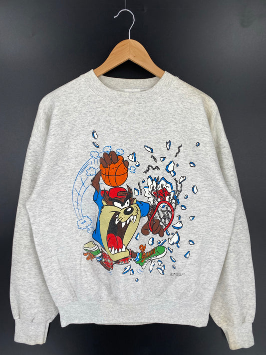 1993' LOONEY TUNES TAZ Made in USA Size L Vintage Sweat-shirt / K7038