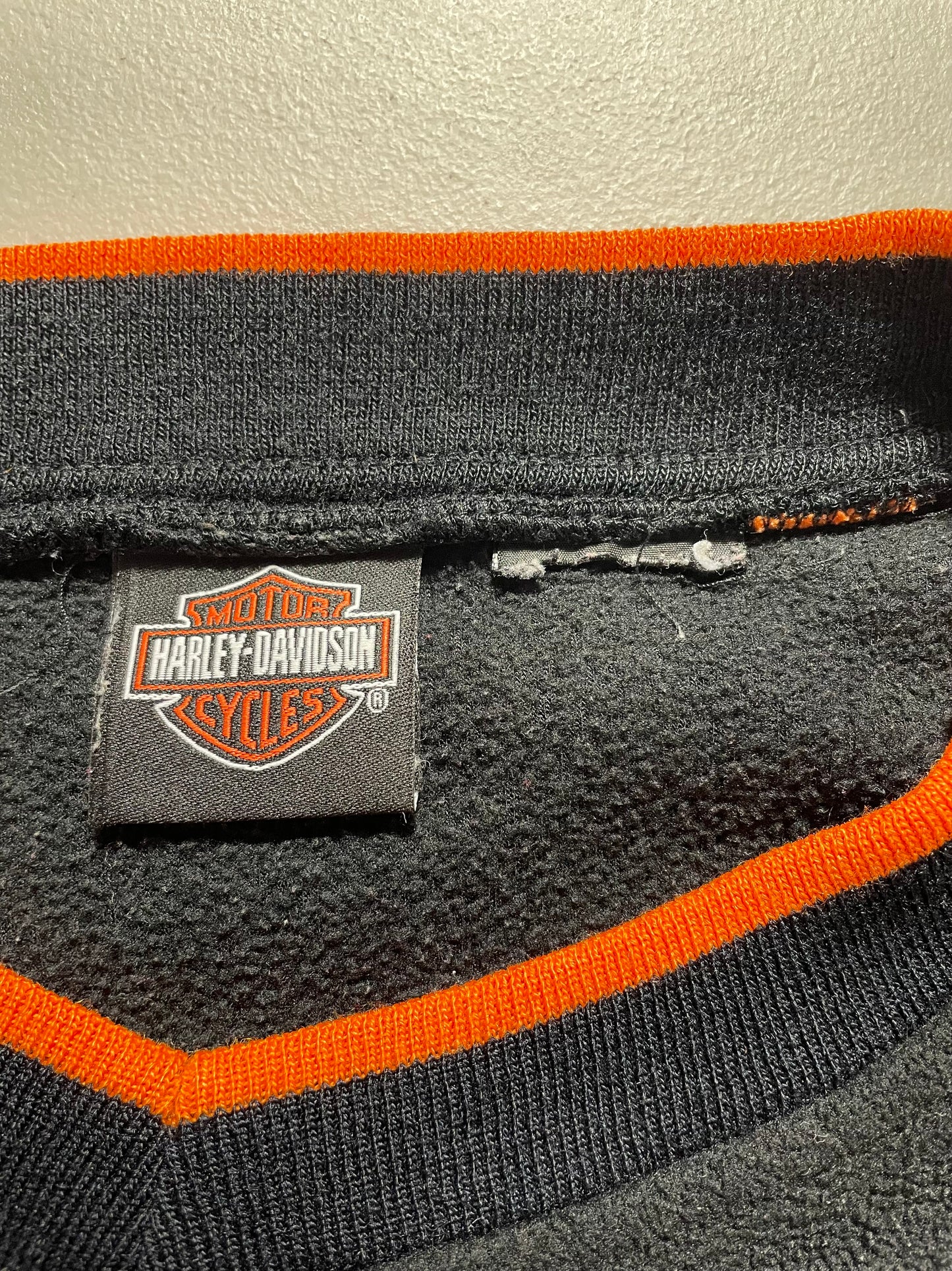 00’ HARLEY DAVIDSON Size No Tag (Approx.XL) Vintage Fleece Sweat-Shirt / K6317