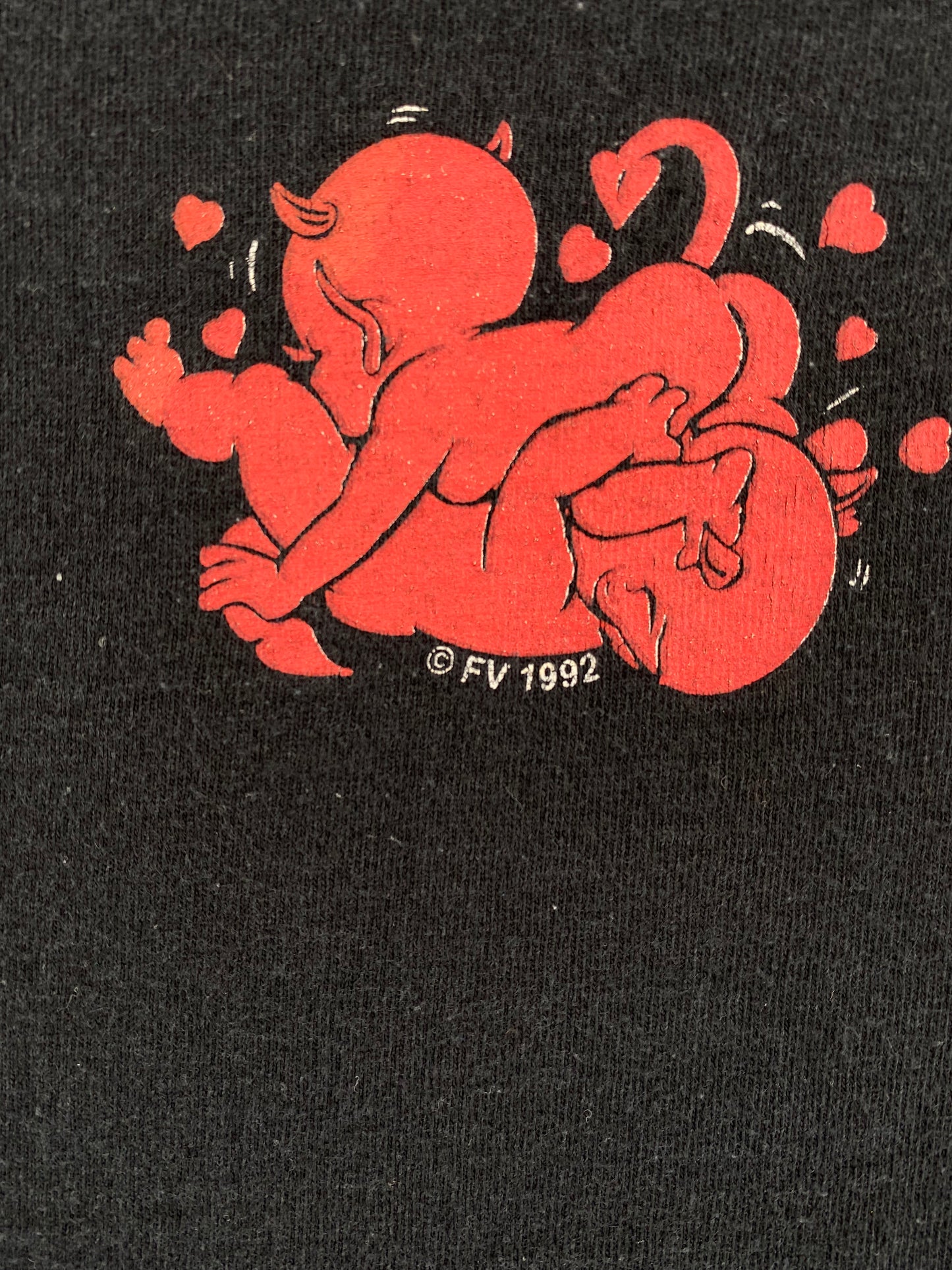 1992 DEVIL SEX POSITIONS Size XXL Vintage T-Shirt / A1925