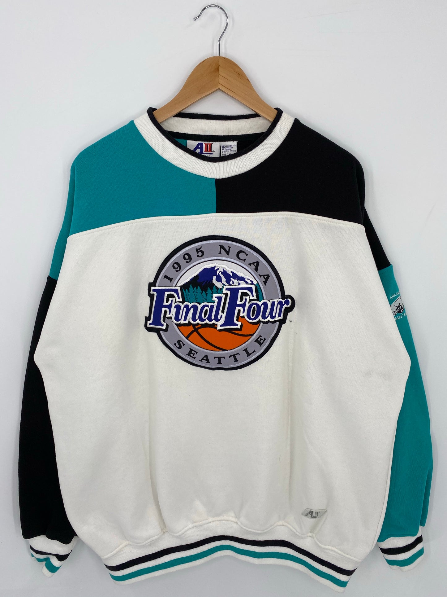 1995 ARKANSAS BASKETBALL FINAL FOUR Size XL Vintage Sweat-Shirts / K7375