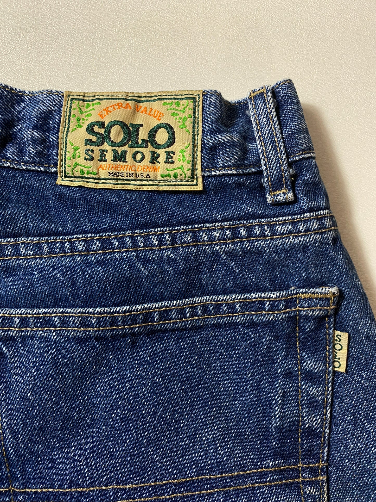 00’s SOLO Size W32xL30 Vintage Wide Denim Pants / A9061