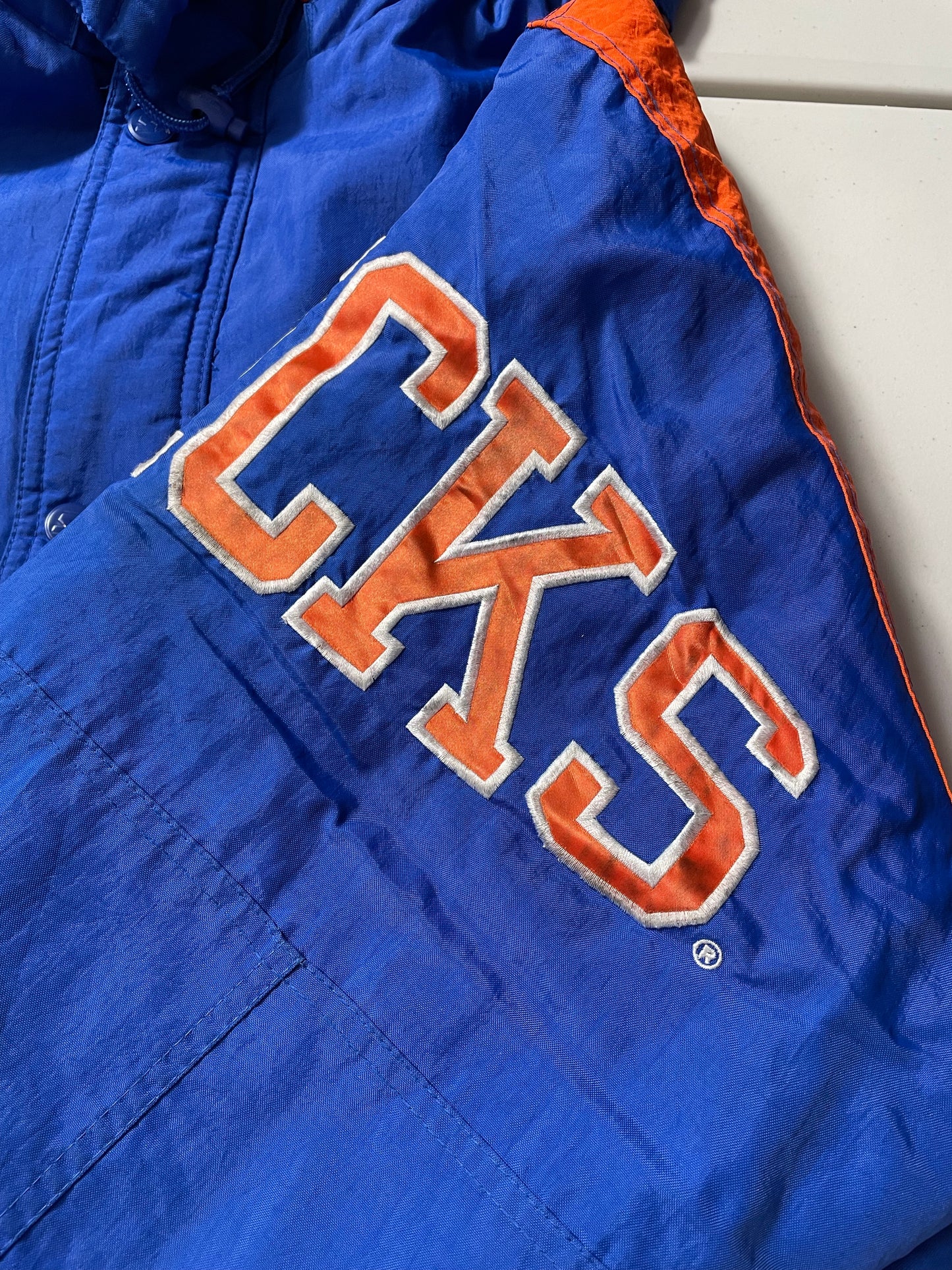 90's STARTER x NEW YORK KNICKS Size XL Vintage NFL Padded Nylon Jacket / K6268