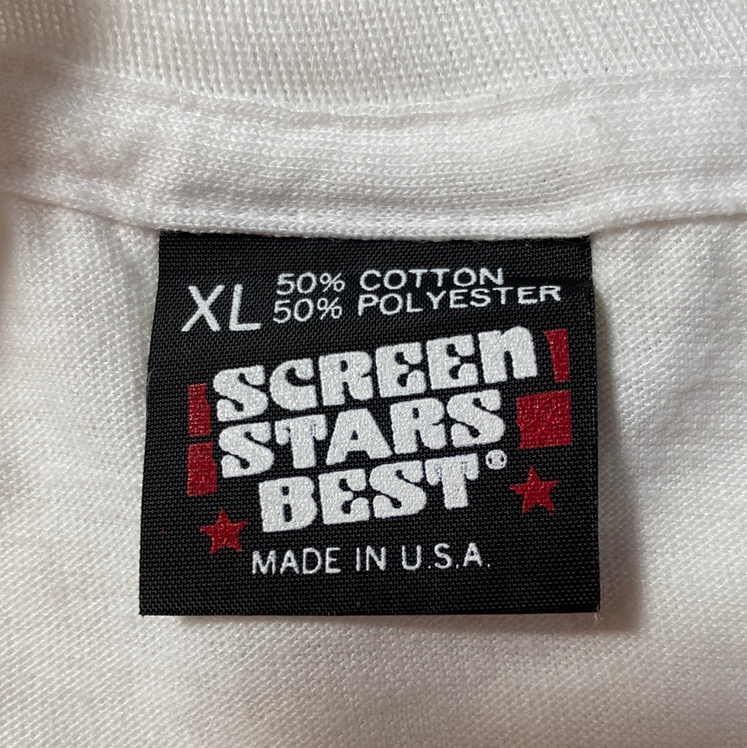 1991 SUPER BOWL XXV NEW YORK GIANTS x BUFFALO BILLS Made in USA Size XL Vintage NFL T-Shirt / E4542T