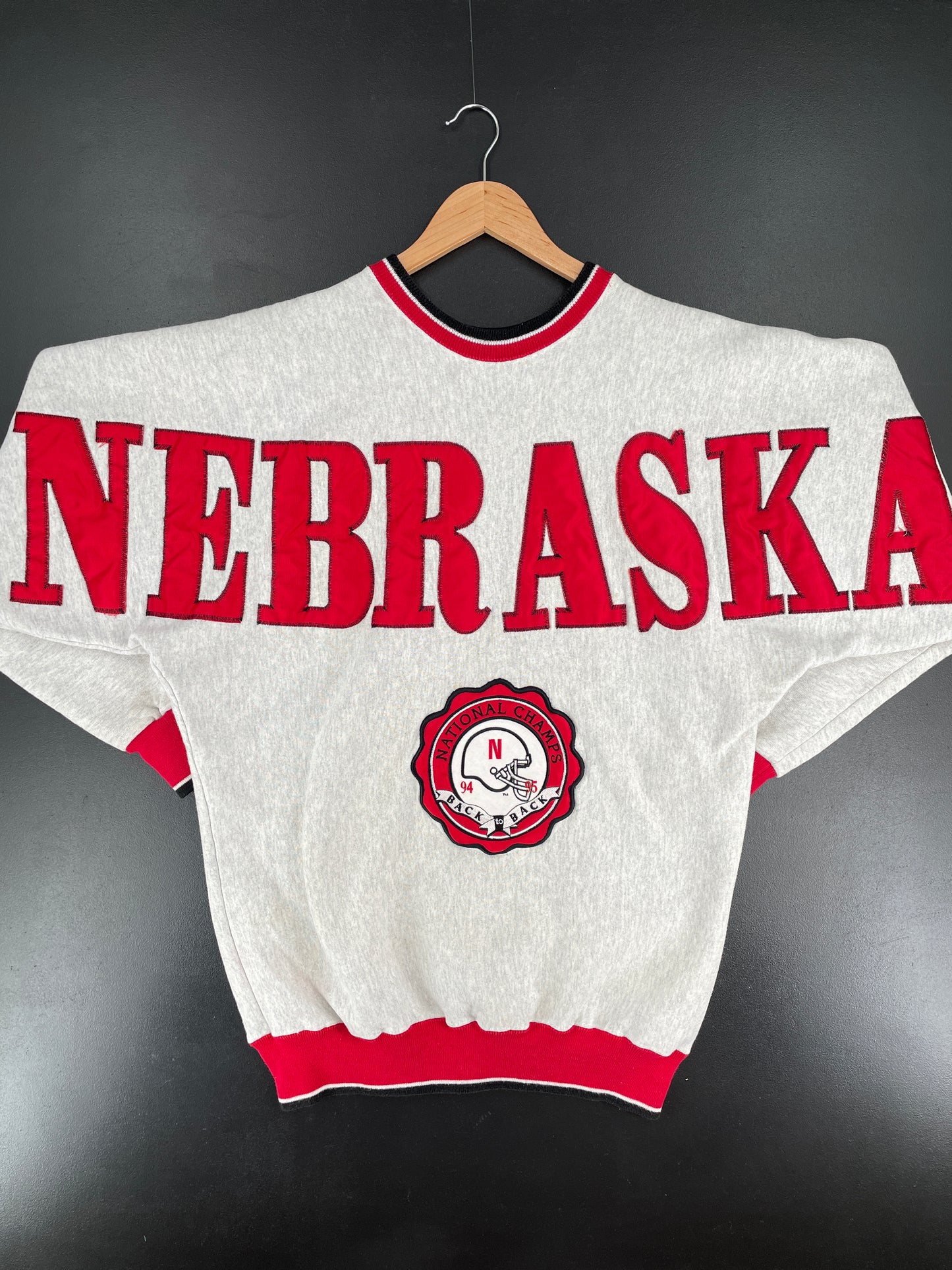 1994 NEBRASKA Made in USA Size M Vintage College Sweat-shirt / E5744S