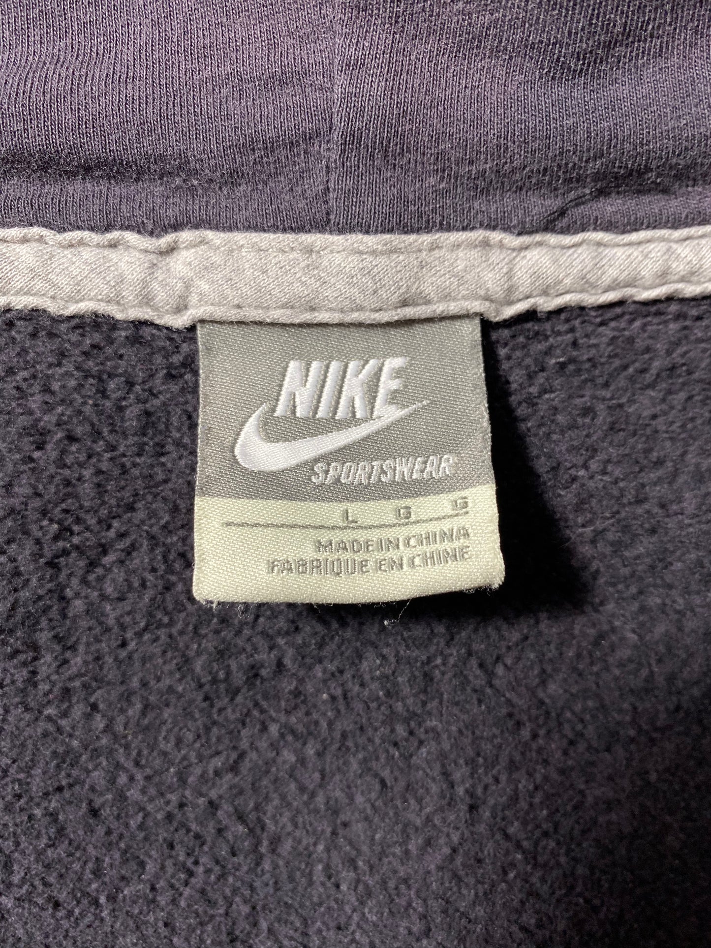 00' NIKE Size L Vintage Zip Up Hoodie Sweat-Shirts/ A184
