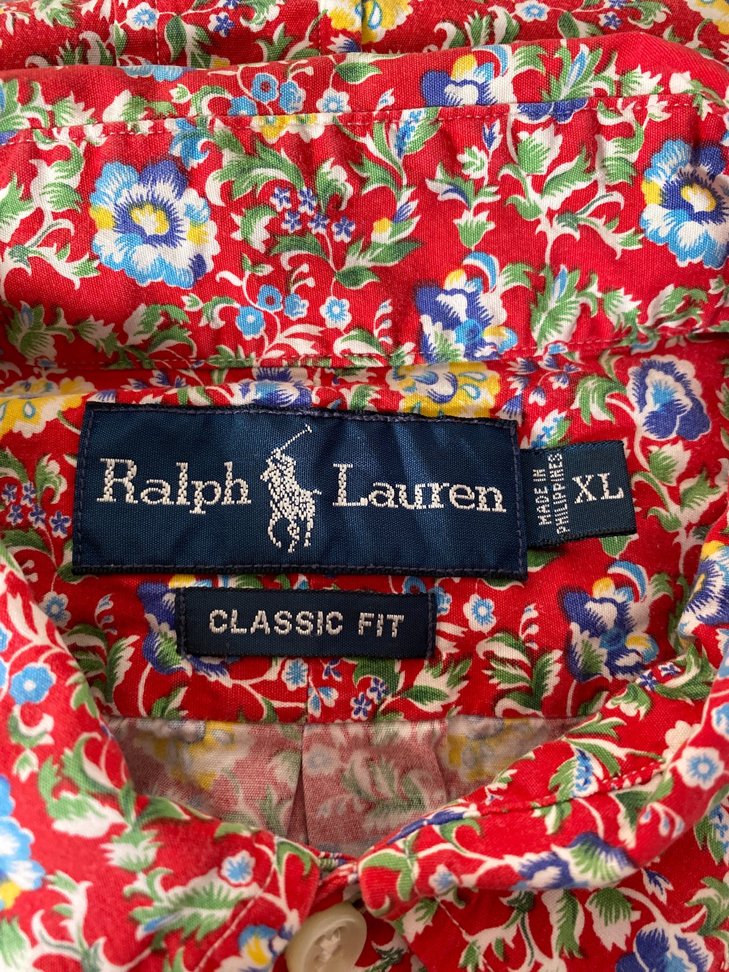90’s POLO RALPH LAUREN FLOWER PRINT Size XL Vintage Button Down Shirt/ A4219