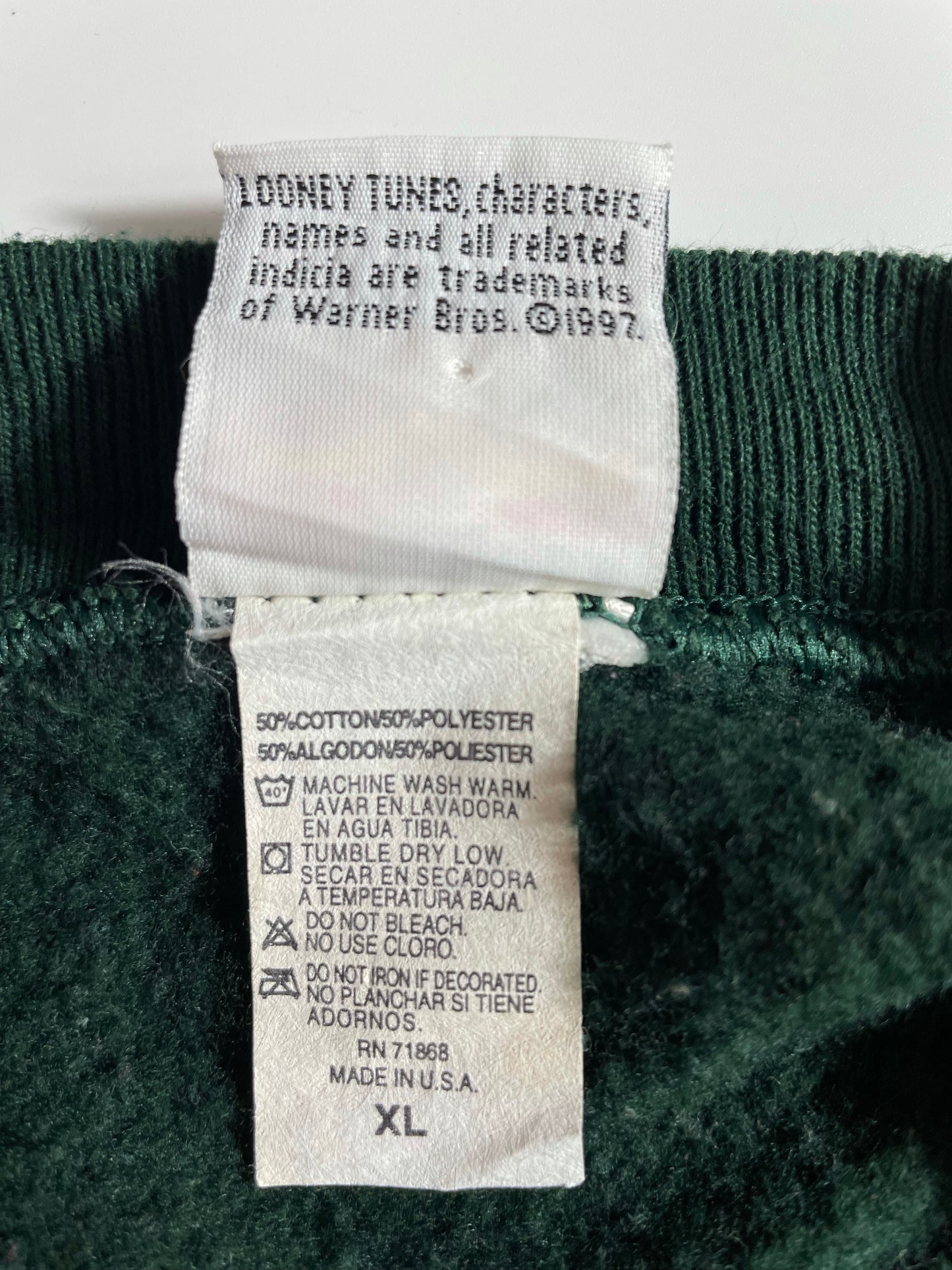 1997 LOONEY TUNES TWEETY Made in USA Size XL Vintage Sweat-shirt / E1623S