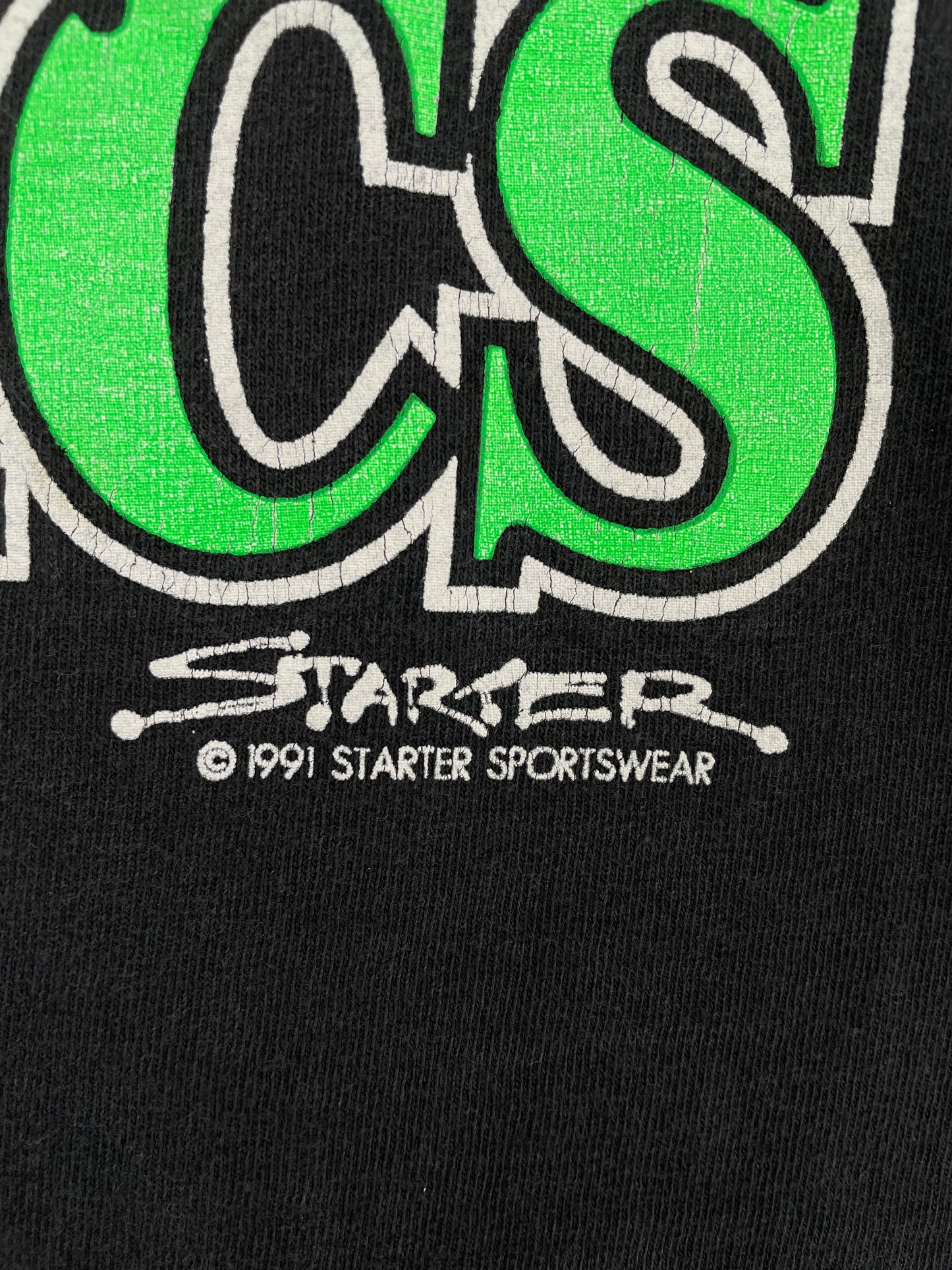 1991 STARTER x BOSTON CELTICS Made in USA Size XL Vintage NBA T-Shirt / E3096T