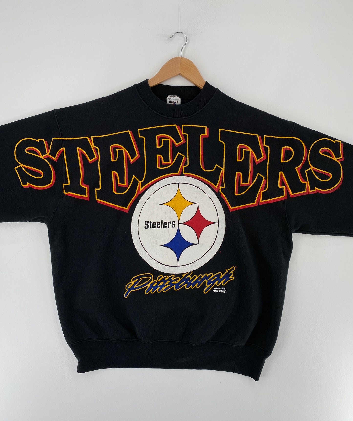 1995 PITTSBURGH STEELERS Made in USA Size XL Vintage NFL Sweat-shirt / E5528S