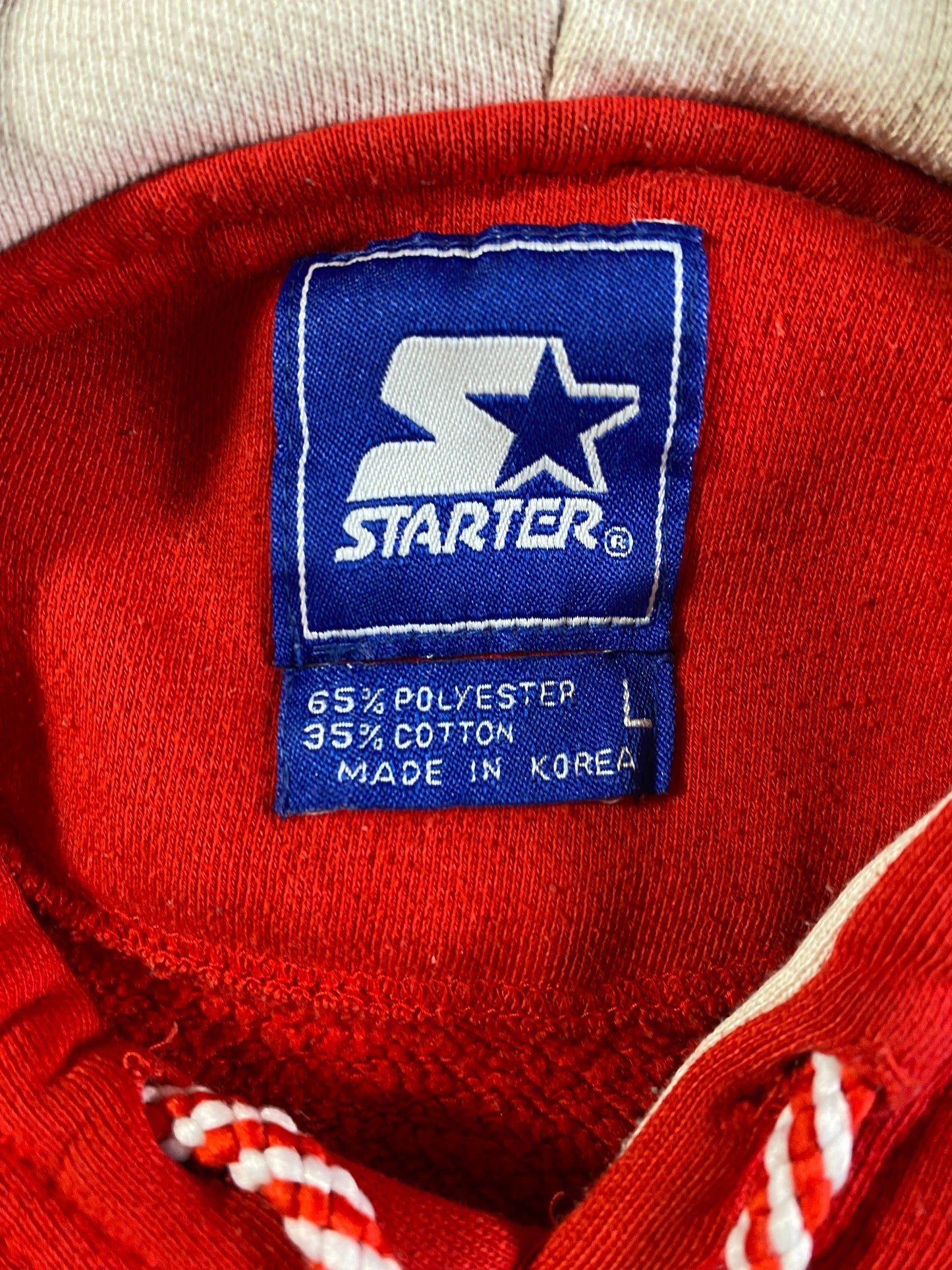 90’s STARTER x INDIANA HOOSIERS COLLEGE Size L Hoodie Sweat-Shirt / E5955S