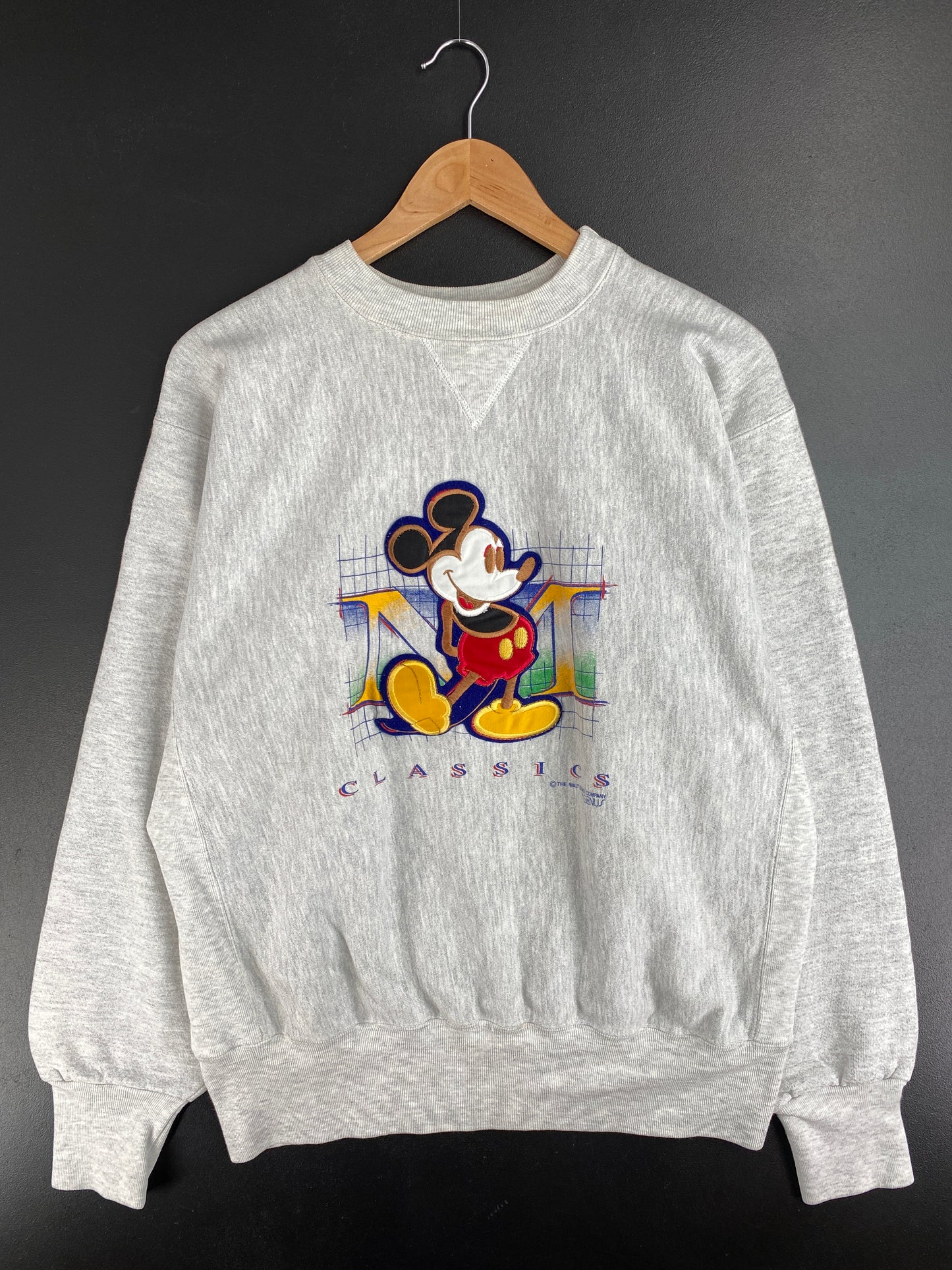 .90's DISNEY MICKEY Made in USA Size L Vintage Sweat-shirt / E2135S