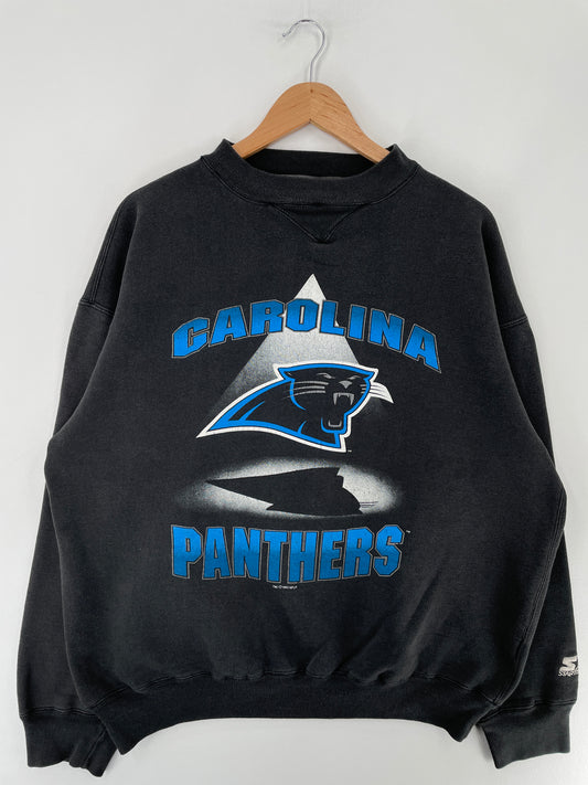1993 STARTER x CAROLINA PANTHERS Size L Vintage NFL Sweat-Shirt / E5661S