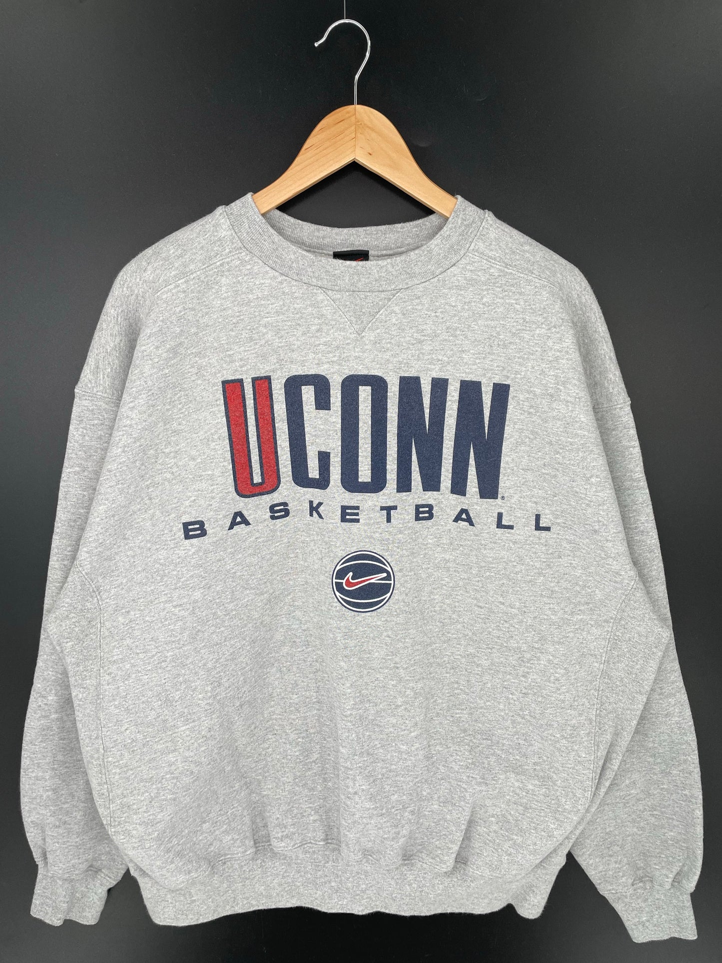 00' NIKE UCON BASKETBALL Size L Vintage College Sweat-shirt / K9278