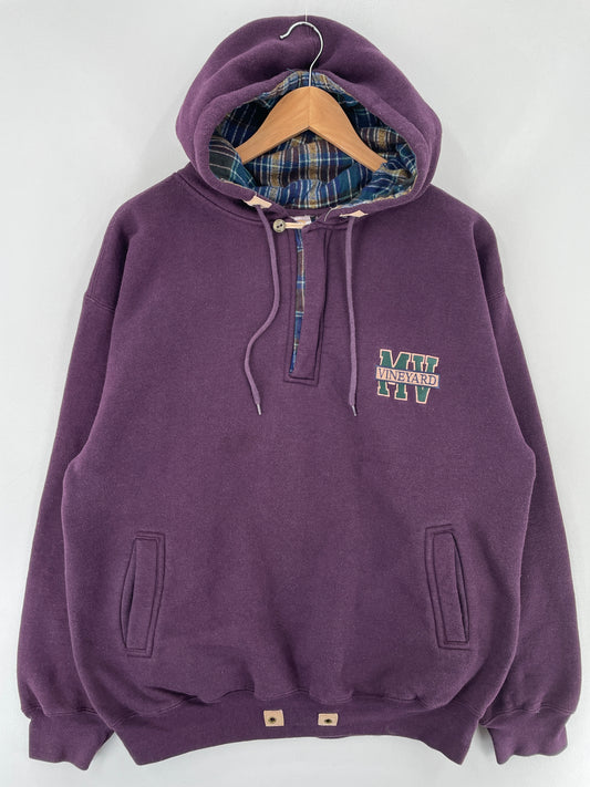 00' MARTHA'S VINEYARD Size L Vintage Hoodie Sweat-Shirt / E6338S
