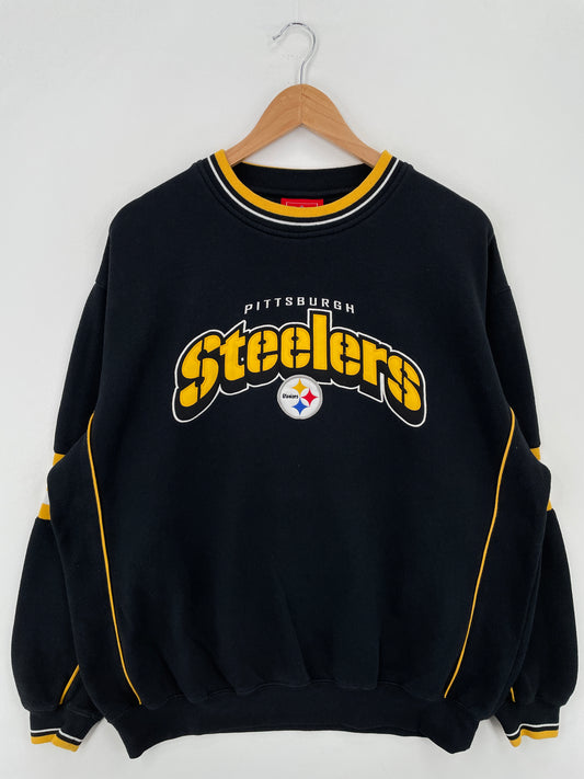 00' PITTSBURGH STEELERS Size L Vintage NFL Sweat-Shirt / A7725
