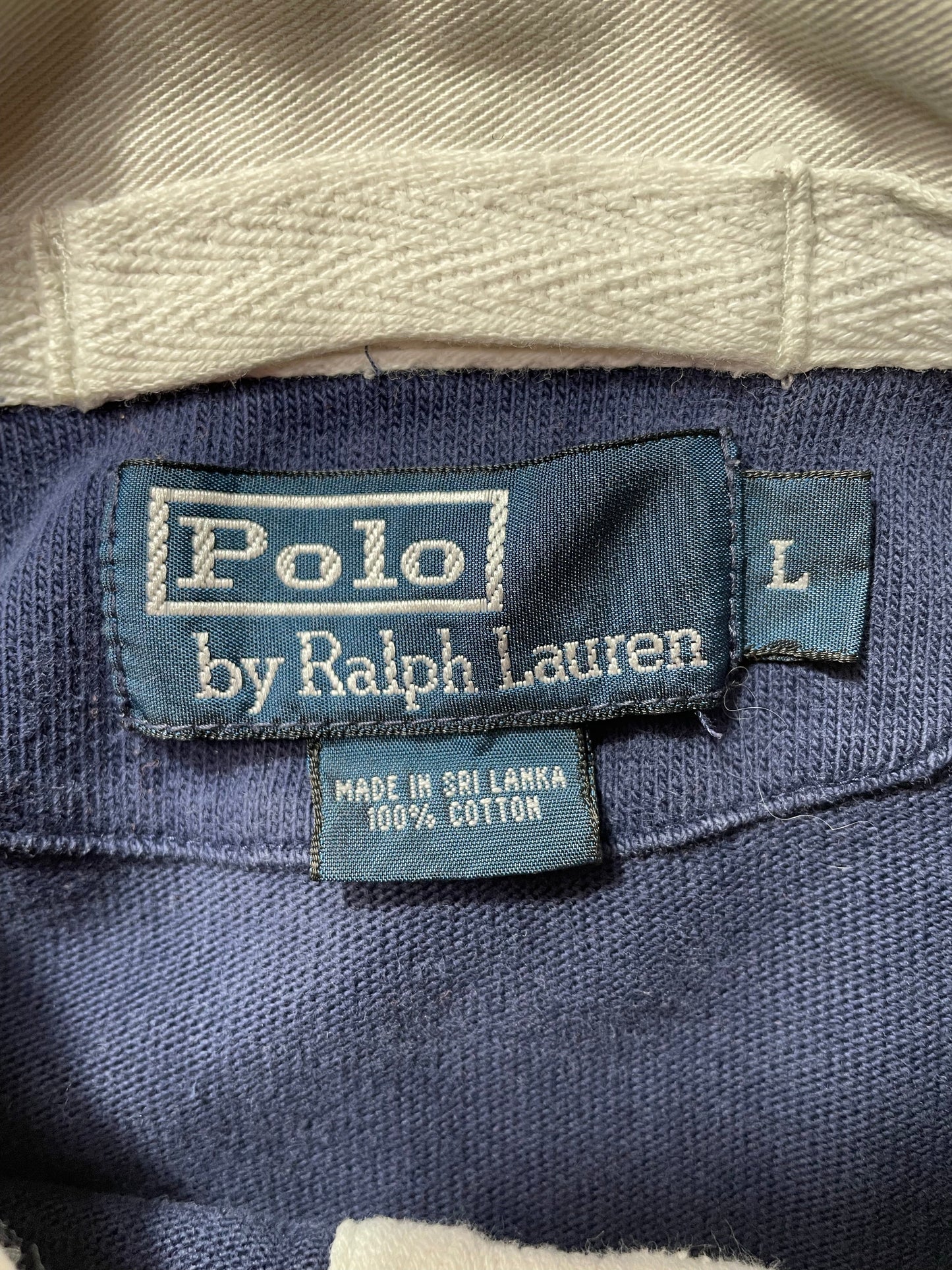 90's POLO RALPH LAUREN Size L Vintage Rugby-Shirt / E489